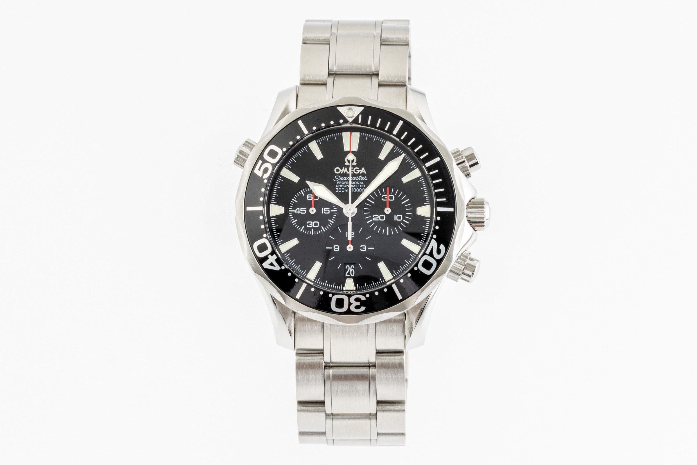 Omega Seamaster chronographe acier automatique montre pour hommes 2594.52.00 LP: 5000EUR  [2302263]