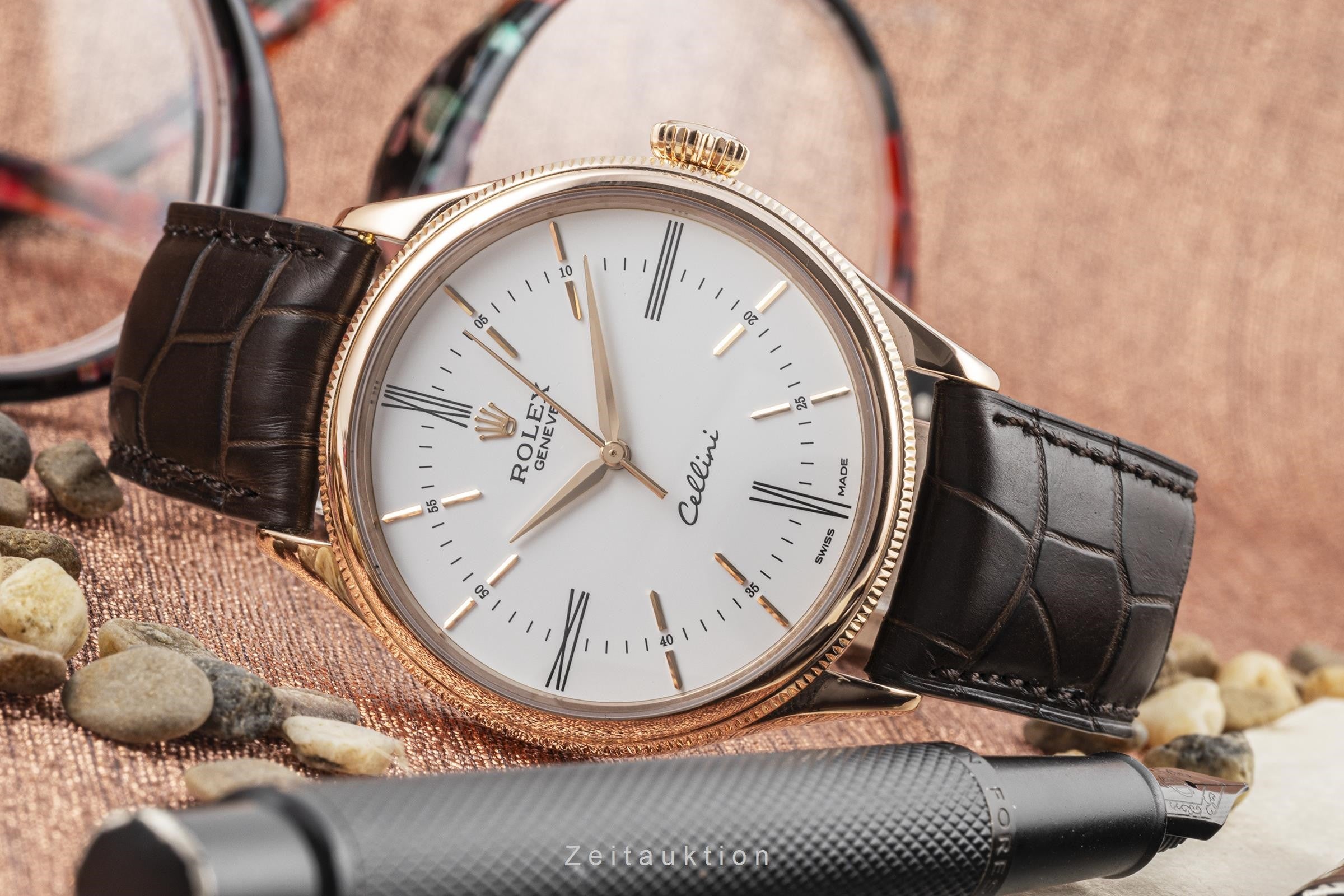 Rolex Cellini Time 18K (0,750) Rosegold Automatik Herrenuhr Gold Ref. 50505 [2302301]