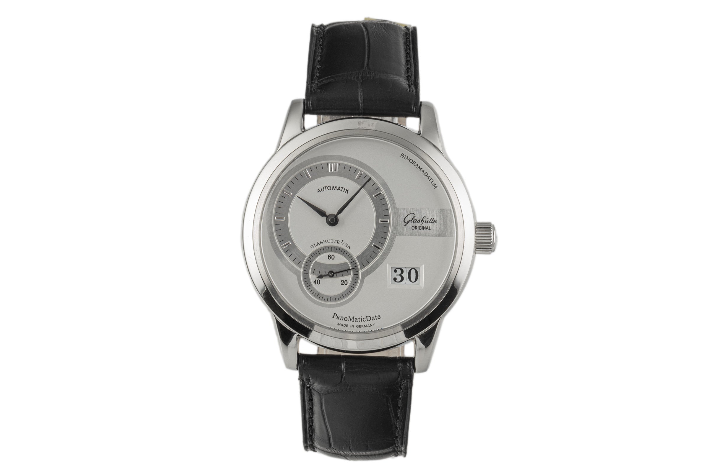 Glashütte PanoMaticDate acier automatique montre pour hommes 190-01-02-02-04  [2302361]