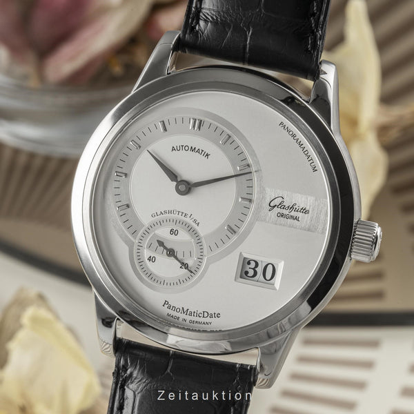 Glashütte PanoMaticDate acier automatique montre pour hommes 190-01-02-02-04  [2302361]