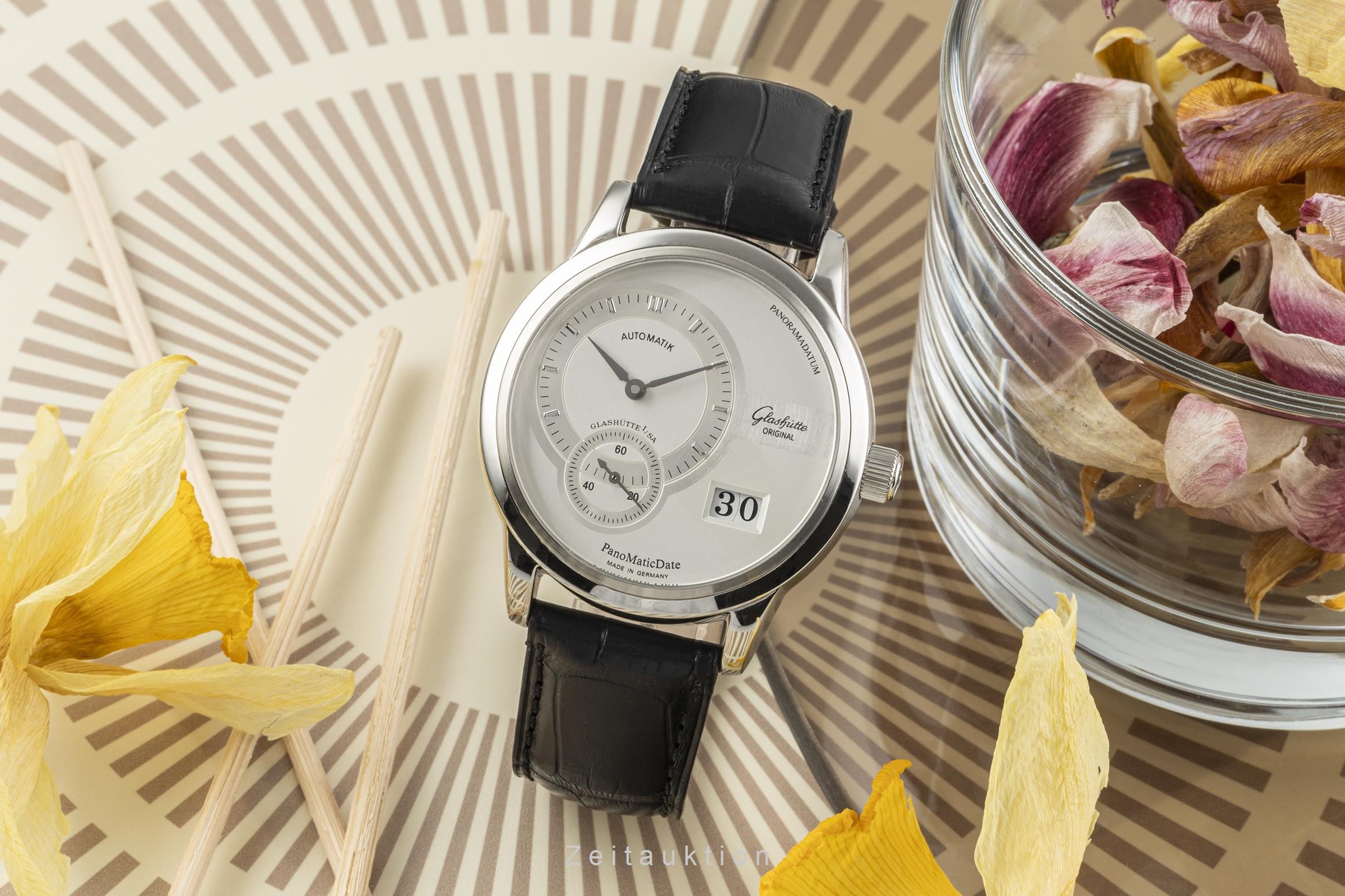 Glashütte PanoMaticDate acier automatique montre pour hommes 190-01-02-02-04  [2302361]