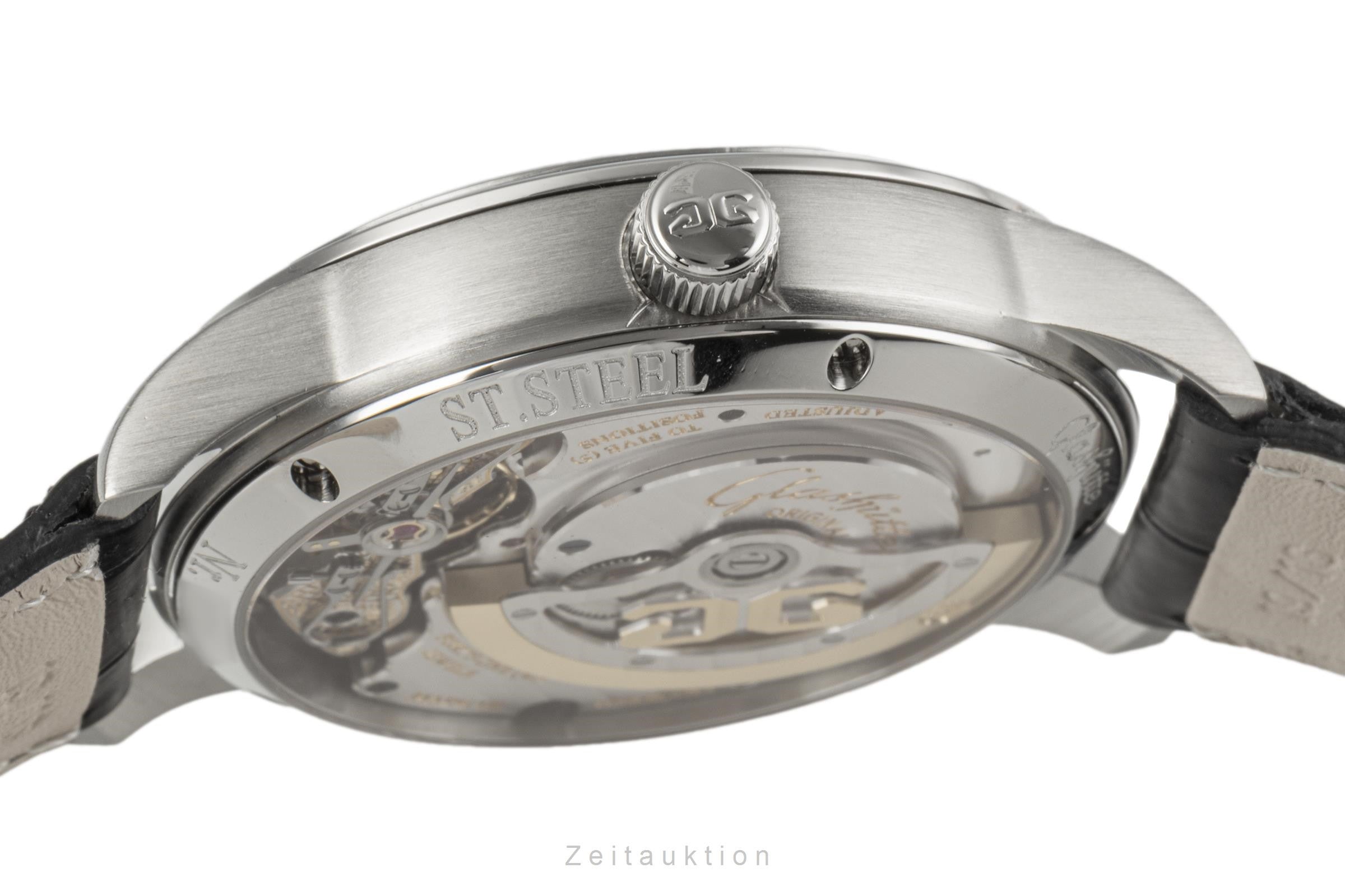 Glashütte PanoMaticDate acier automatique montre pour hommes 190-01-02-02-04  [2302361]