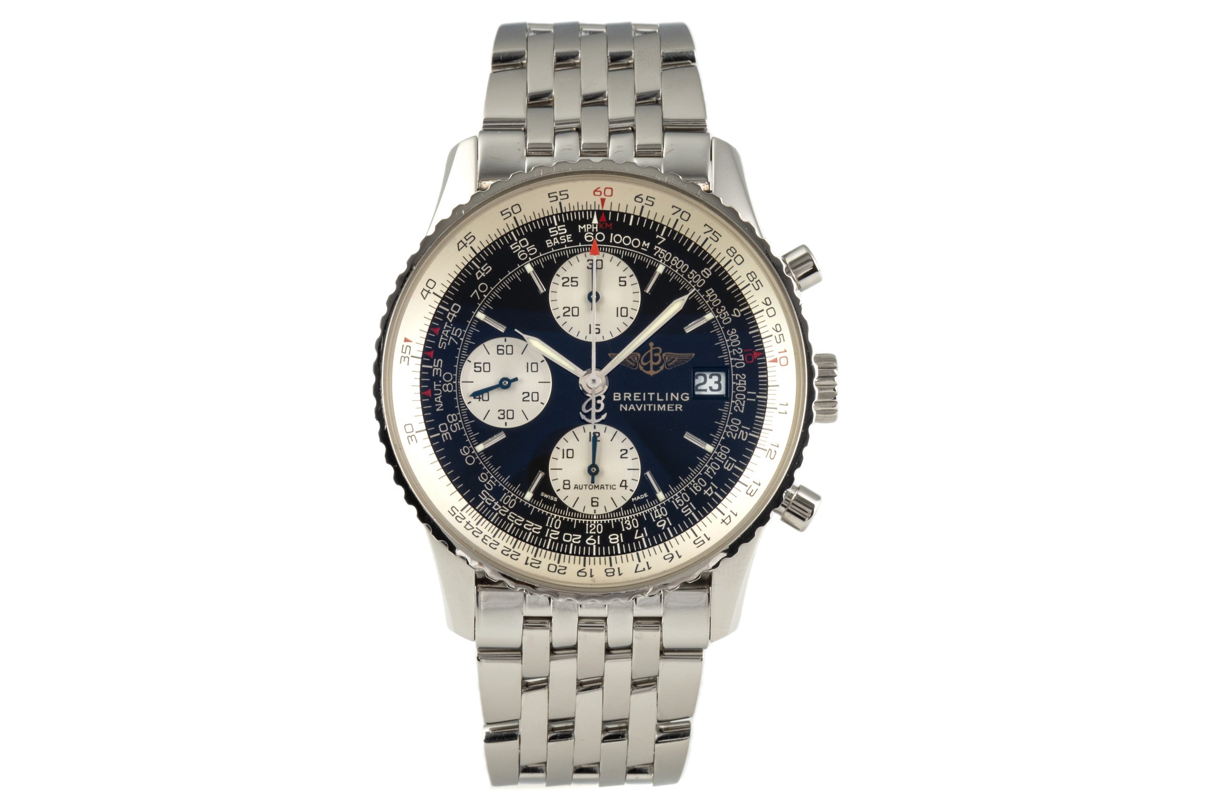 Breitling Navitimer chronograph steel automatic men's watch A13322 LP: 9050EUR  [2302552]