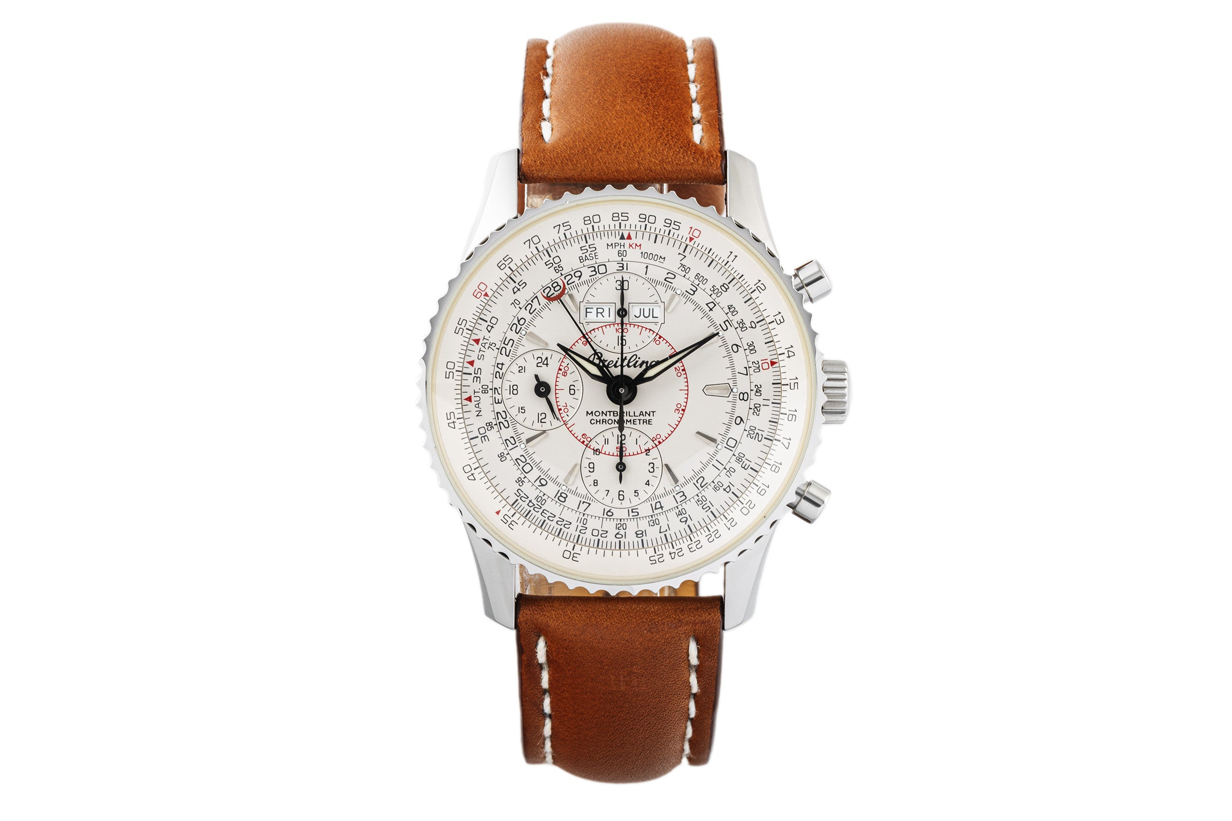 Breitling Montbrillant Datora  chronograph steel automatic men's watch A21330  [2302555]