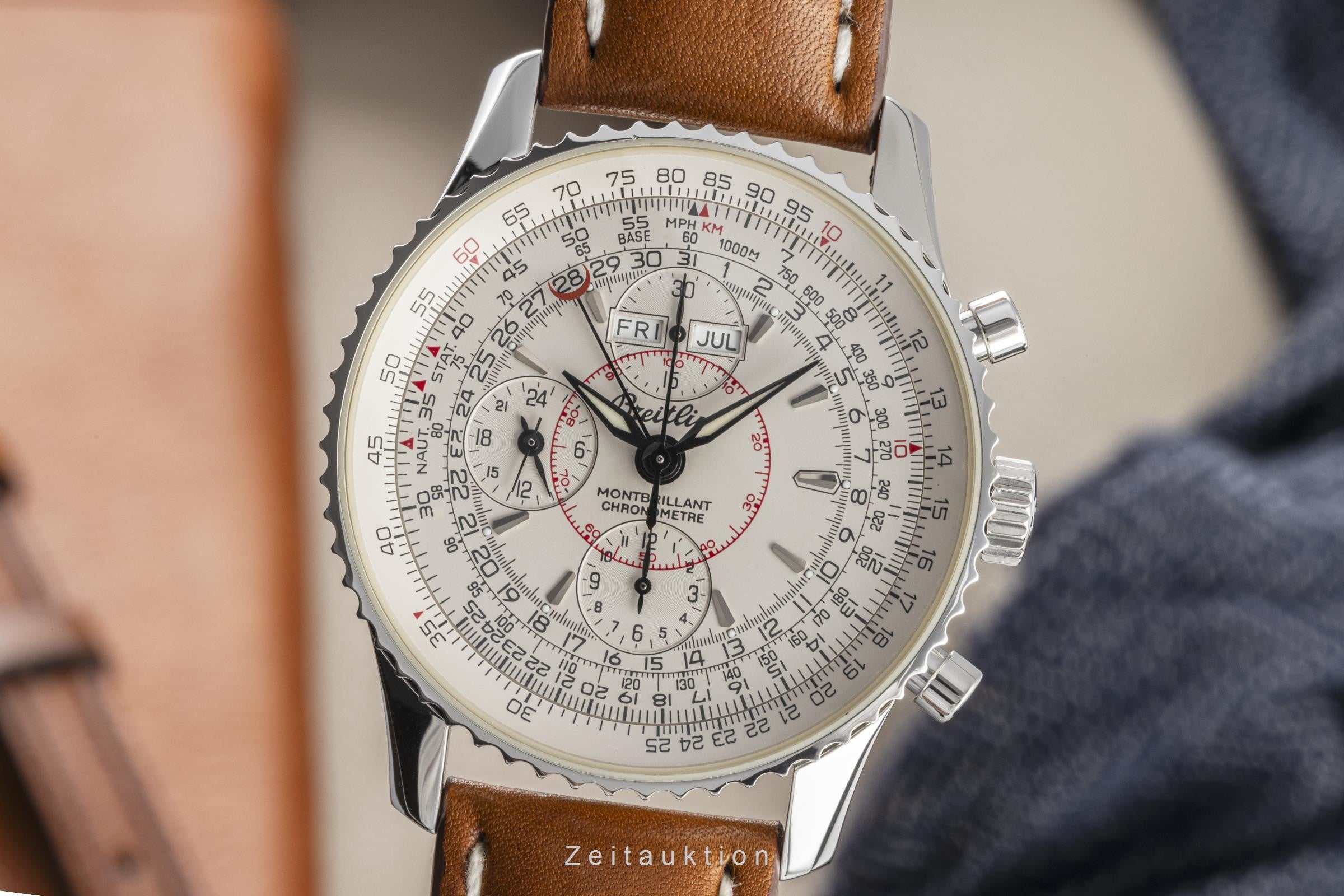 Breitling Montbrillant Datora chronograph steel automatic Kal. B21