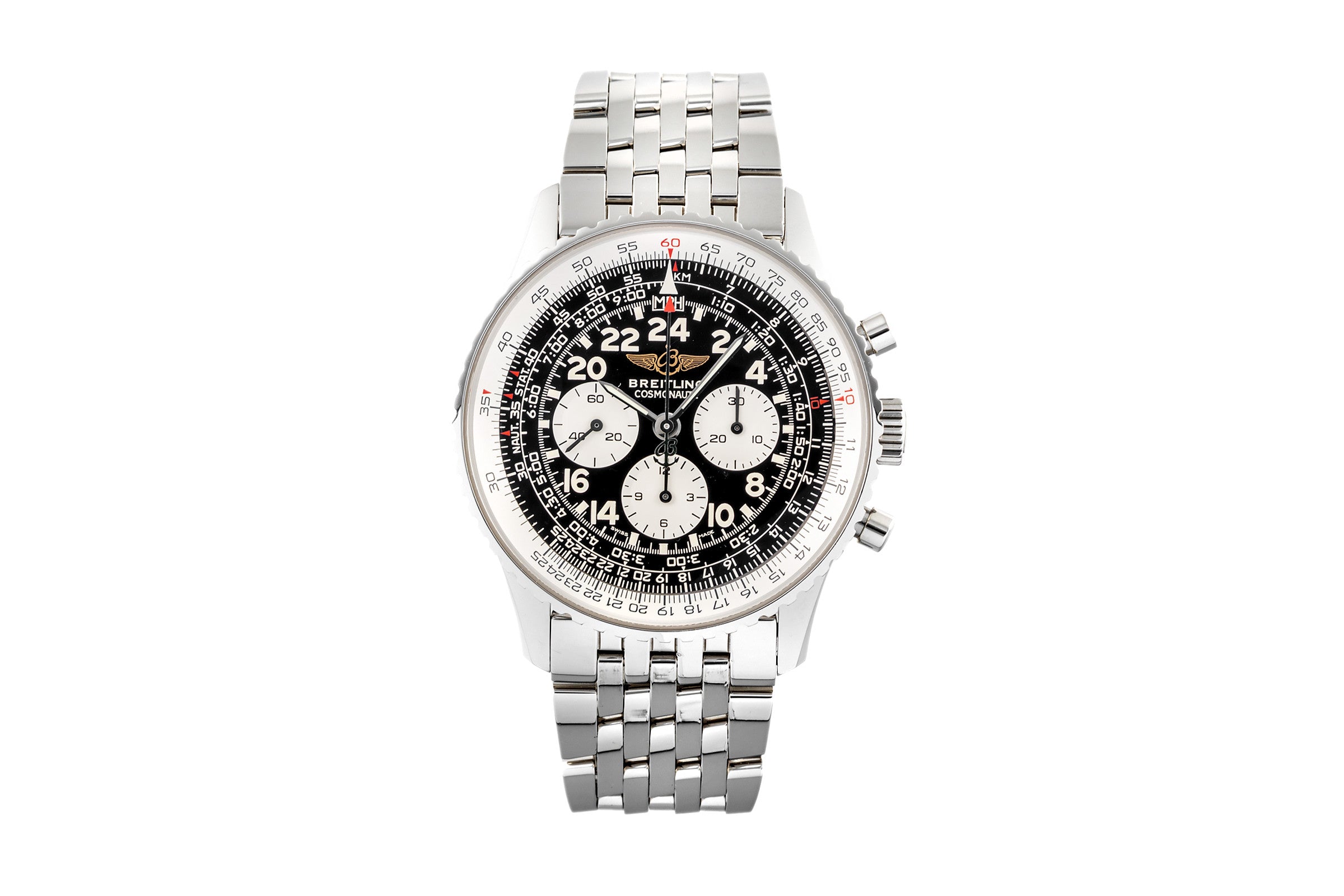Breitling Navitimer Cosmonaute chronographe acier à remontage manuel montre pour hommes A12322 LP: 8750EUR  [2302620]