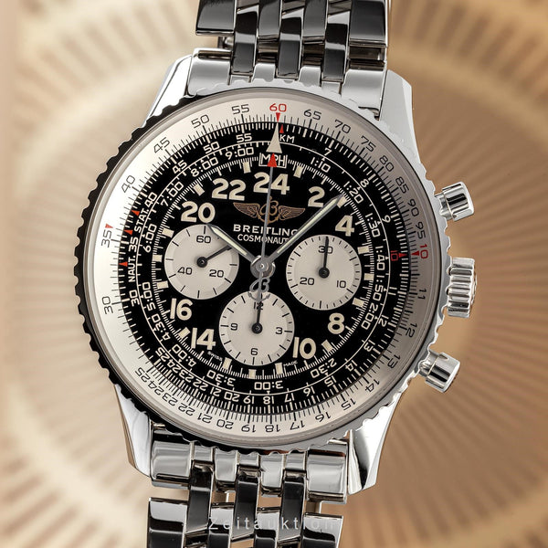 Breitling Navitimer Cosmonaute chronographe acier à remontage manuel montre pour hommes A12322 LP: 8750EUR  [2302620]