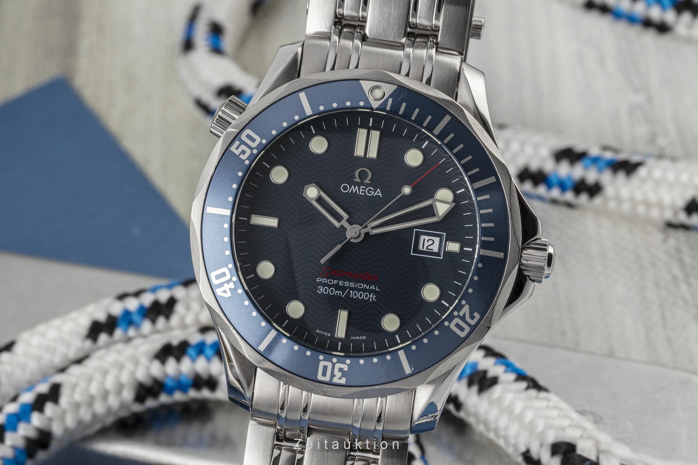 Omega Seamaster steel quartz men's watch 2221.80.00, 196.1504  [2302638]