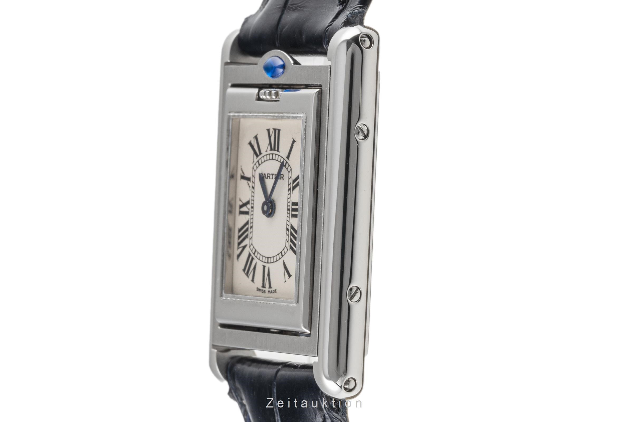 Cartier Tank Lady Basculante Edelstahl Wendegehäuse Ref. W1011158  Klassiker [2302660]