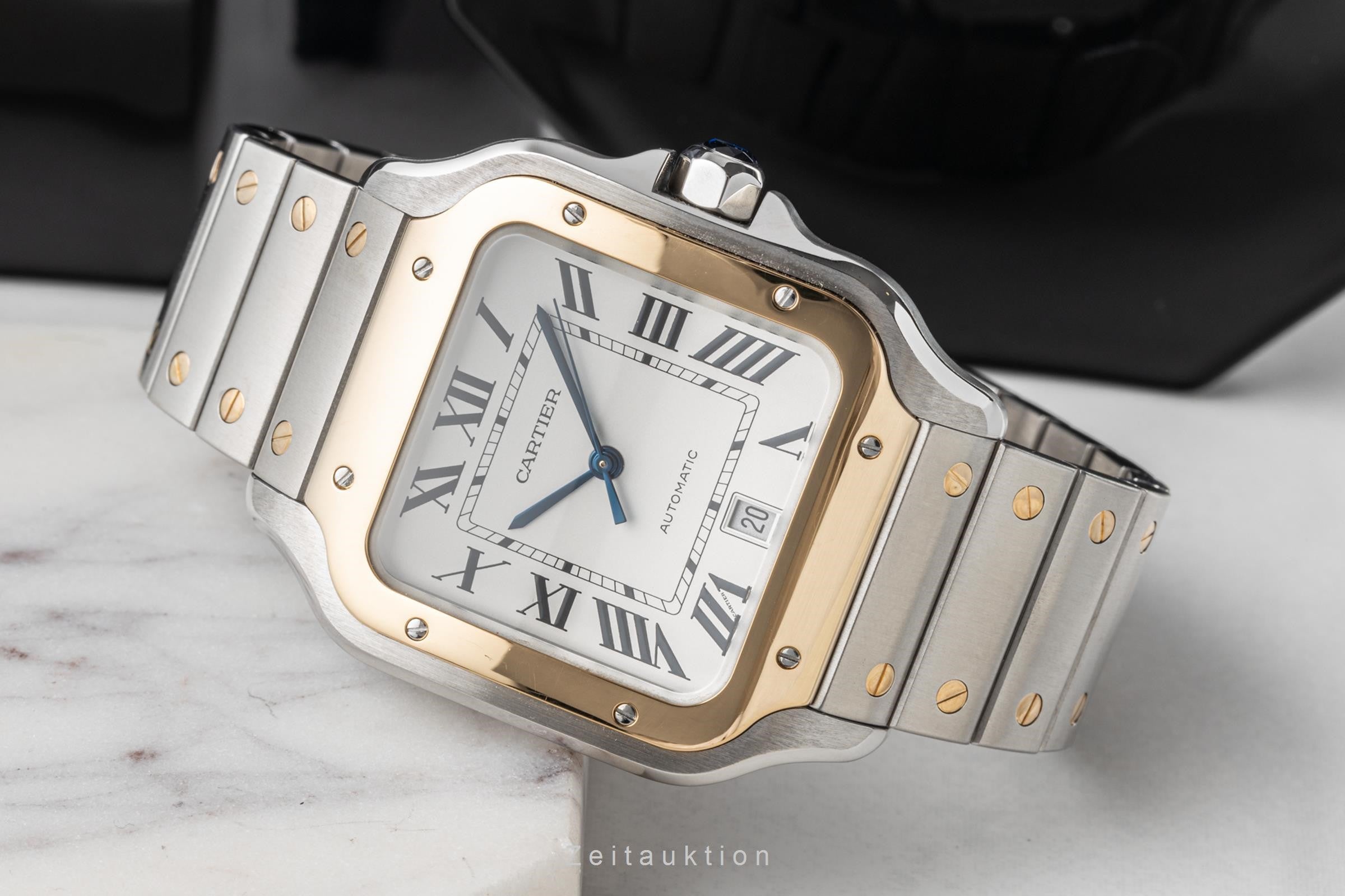 Cartier Santos steel / gold automatic men's watch W2SA0006  [2302946]