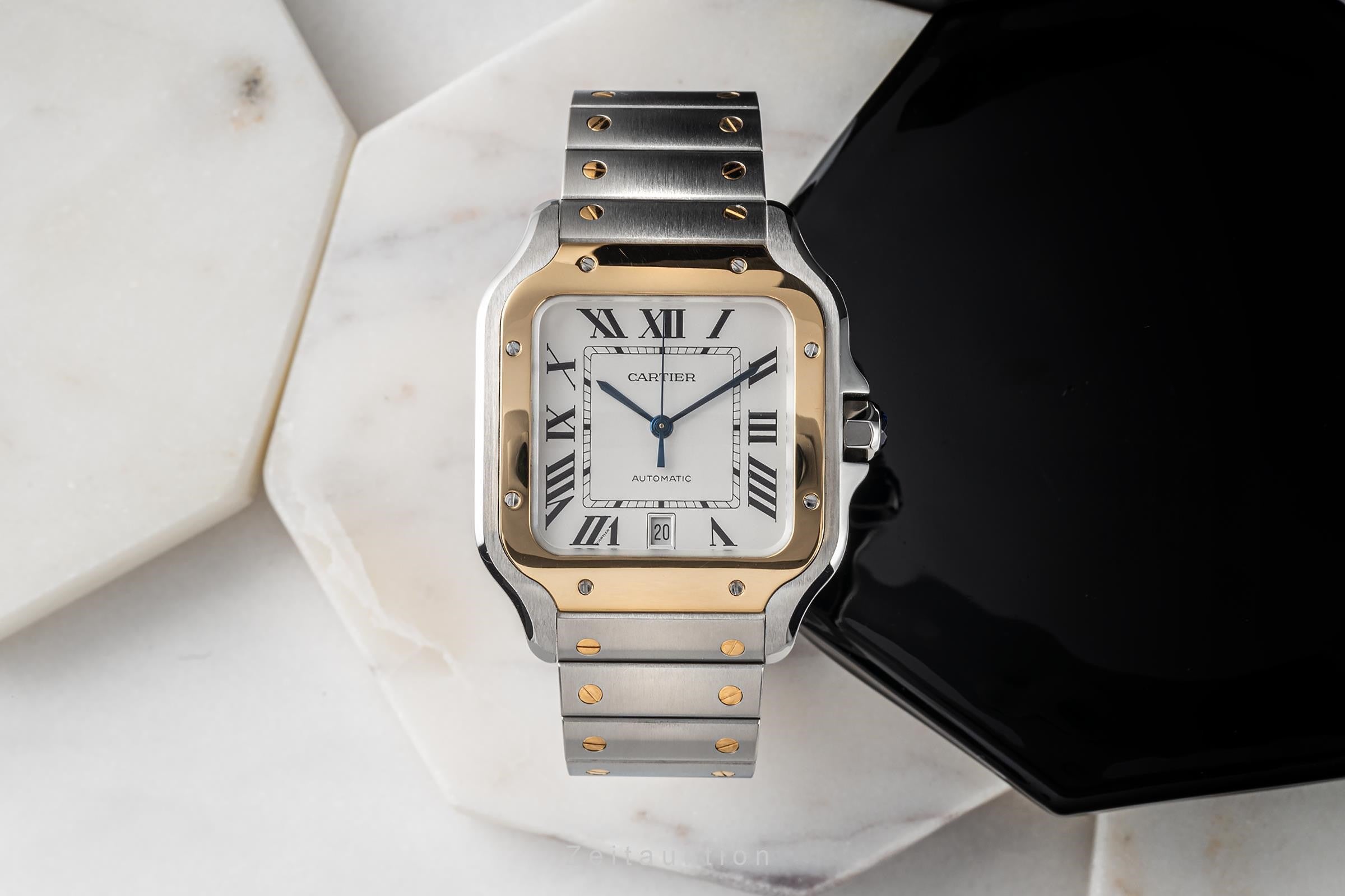 Cartier Santos steel / gold automatic men's watch W2SA0006  [2302946]