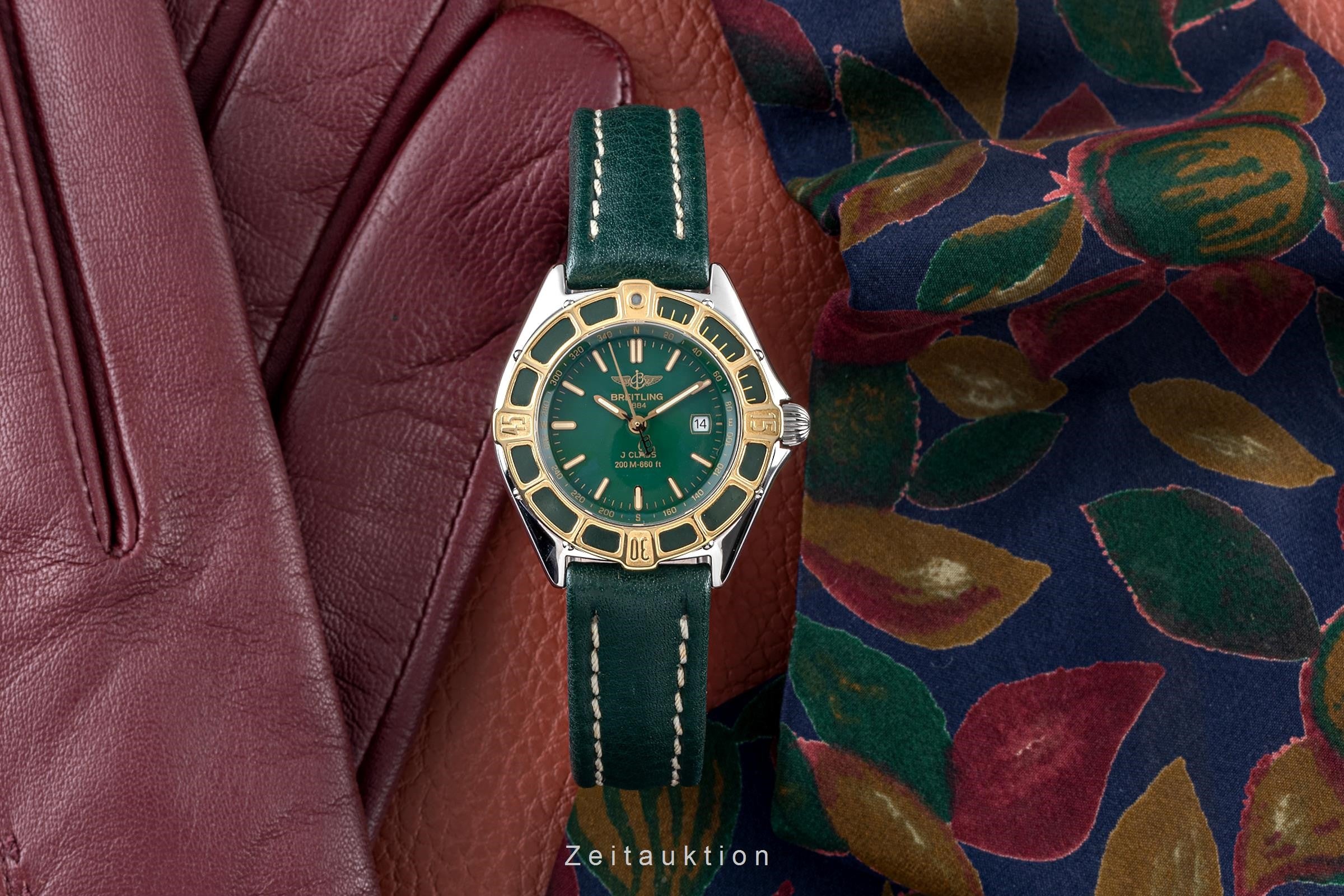 Breitling Lady J Stahl / Gold Damenuhr Datum Quarz Saphirglas Ref. D52065 [2302985]