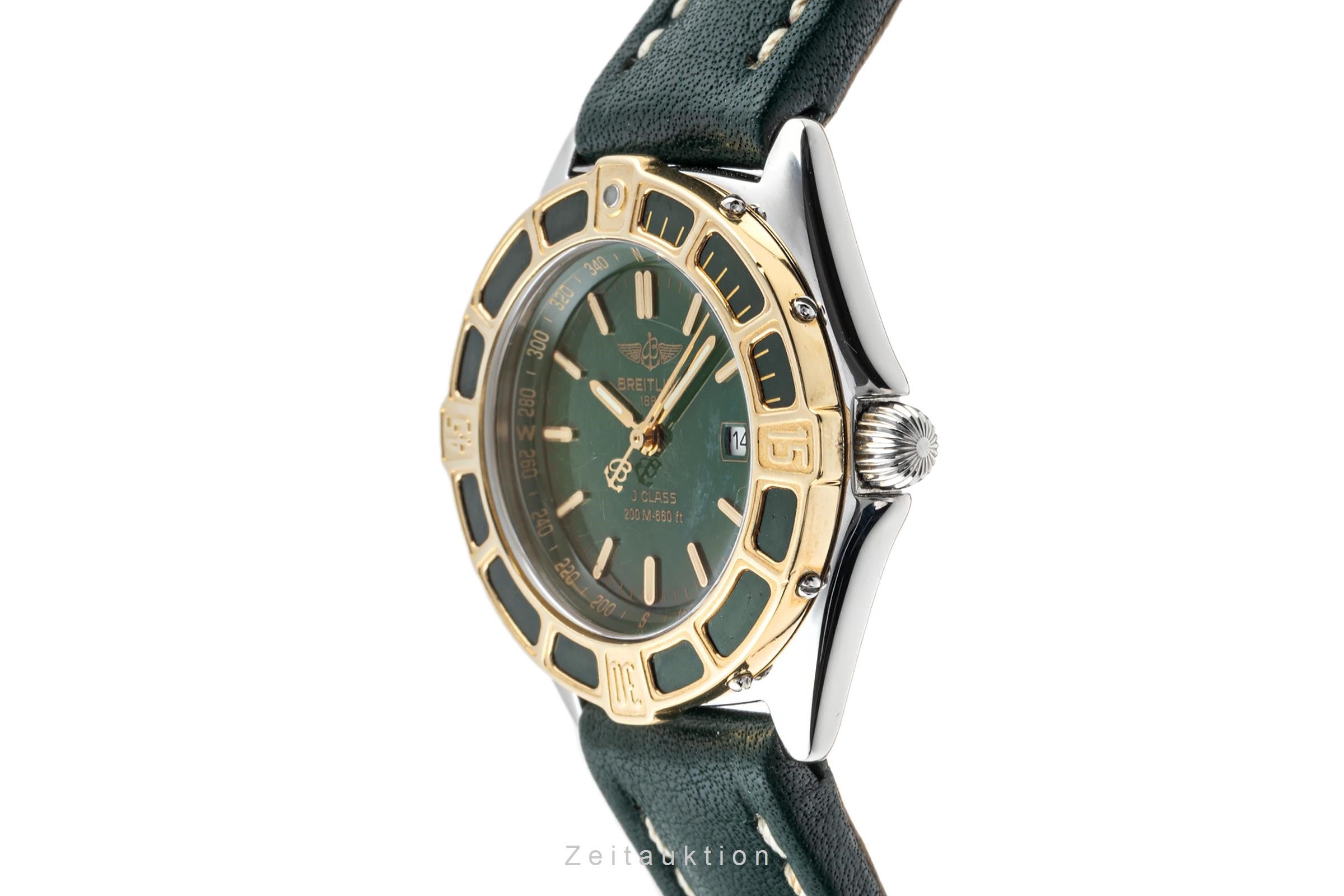 Breitling Lady J Stahl / Gold Damenuhr Datum Quarz Saphirglas Ref. D52065 [2302985]