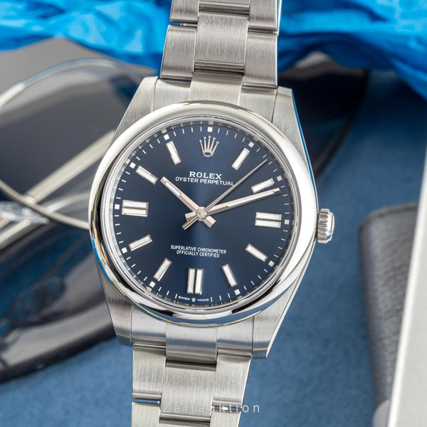 Rolex Oyster Perpetual 41 "Blue Dial" Automatik Herrenuhr Ref. 124300  [2302996]