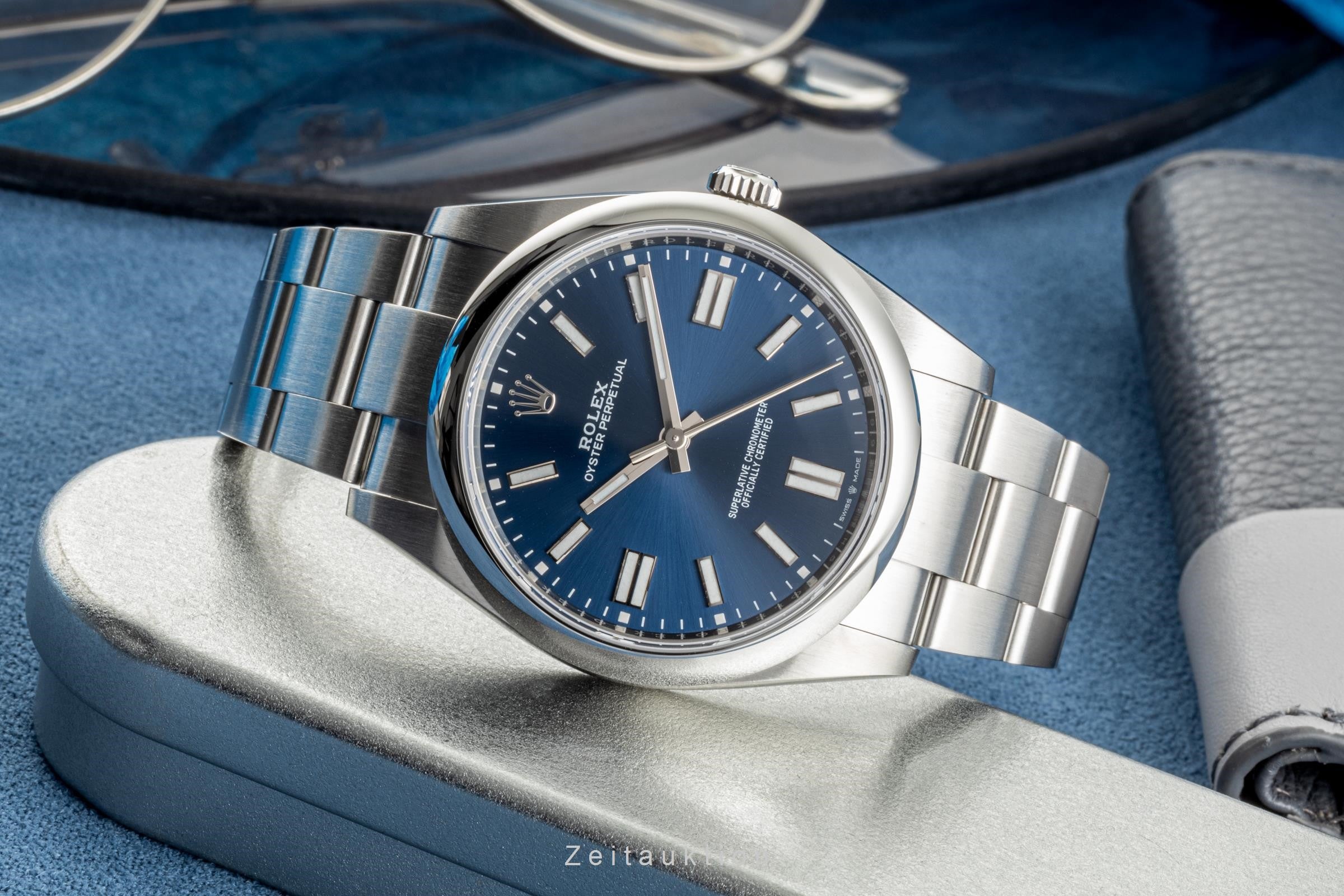 Rolex Oyster Perpetual 41 "Blue Dial" Automatik Herrenuhr Ref. 124300  [2302996]