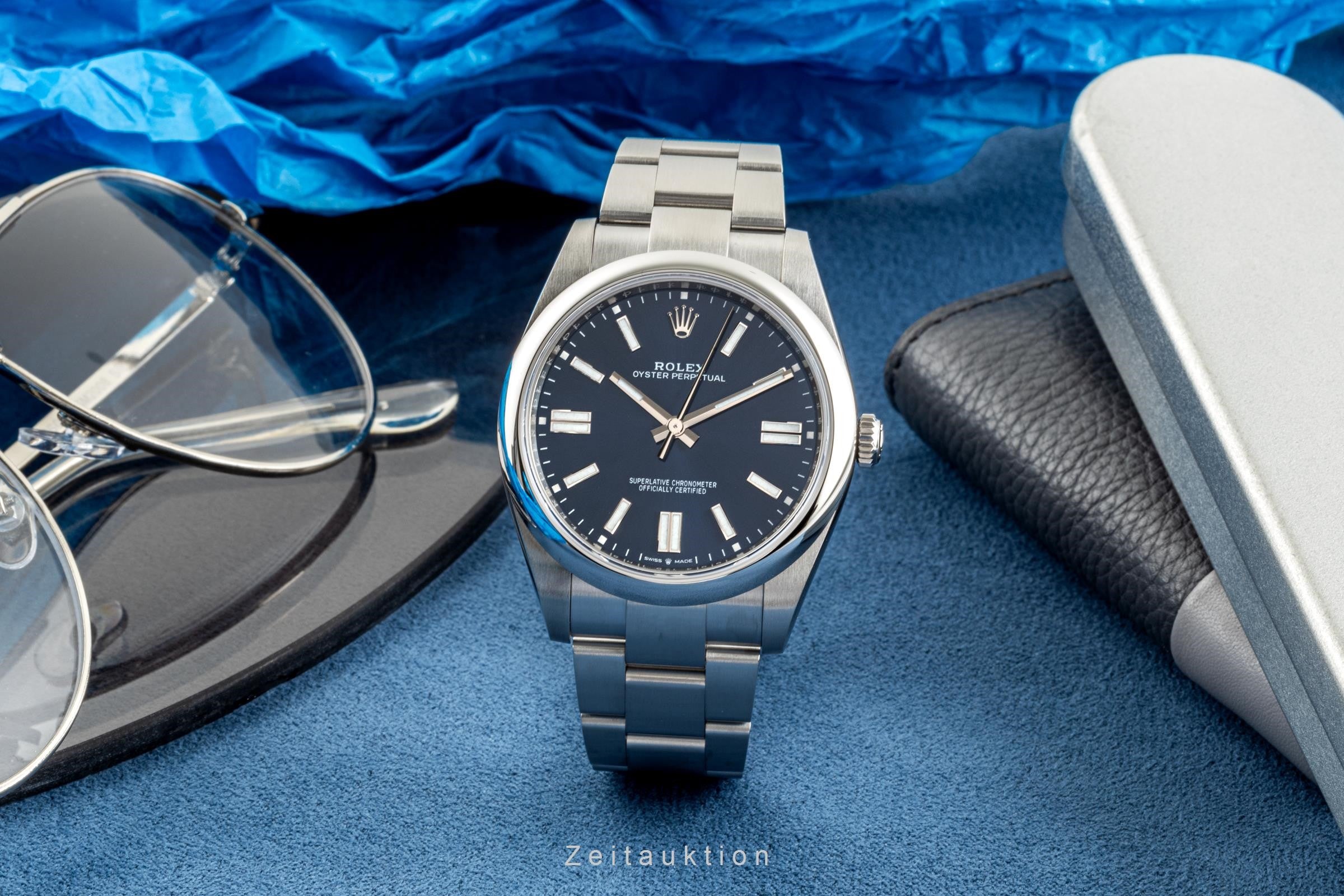 Rolex Oyster Perpetual 41 "Blue Dial" Automatik Herrenuhr Ref. 124300  [2302996]