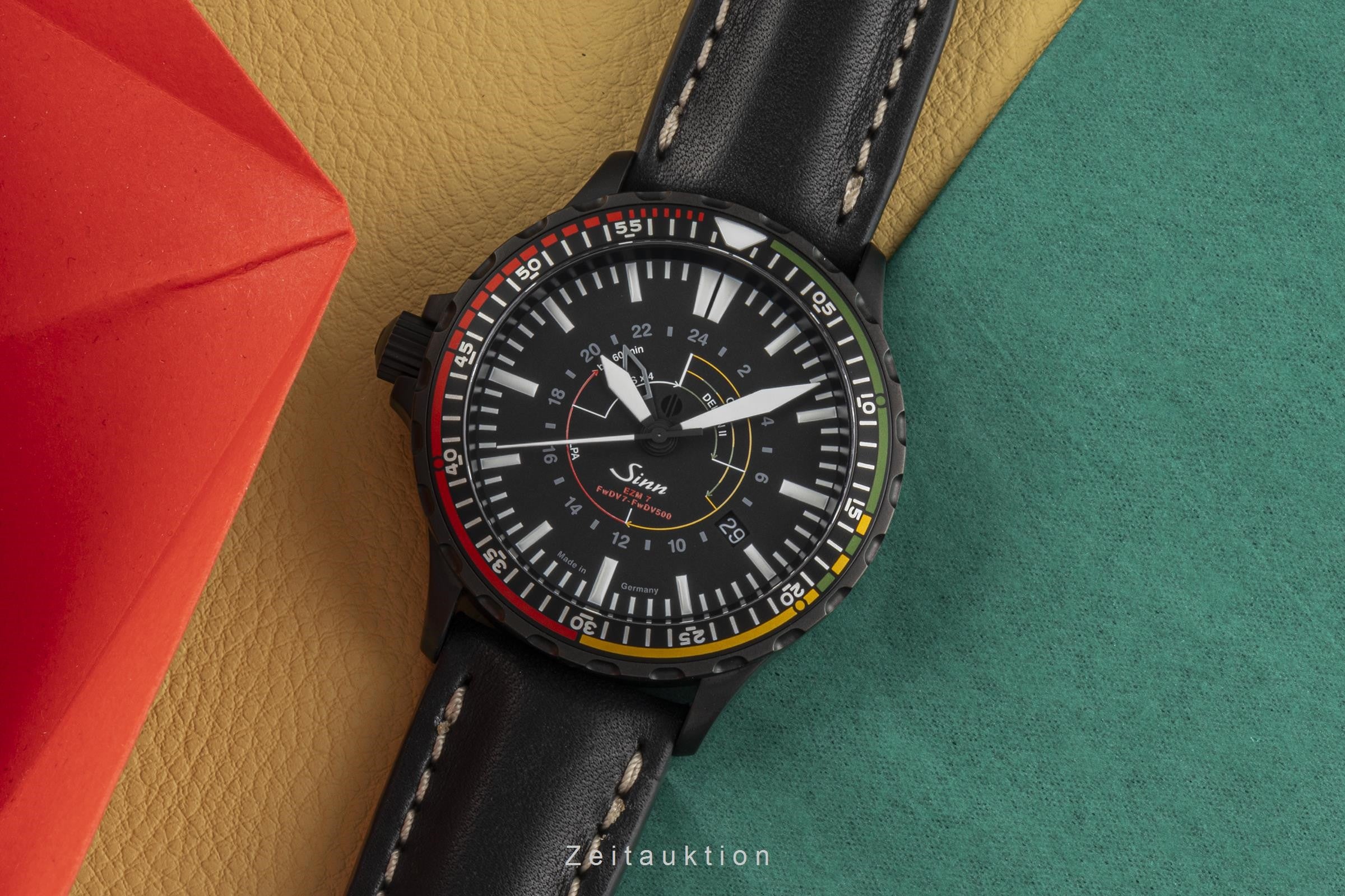 Sinn EZM 7 Stahl Automatik Herrenuhr Ref. 857.050 Limitiert B&P 2020 [2303046]