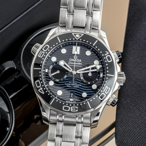 Omega Seamaster chronograph steel automatic men's watch 210.32.44.51.01.001 LP: 8700EUR  [2303086]