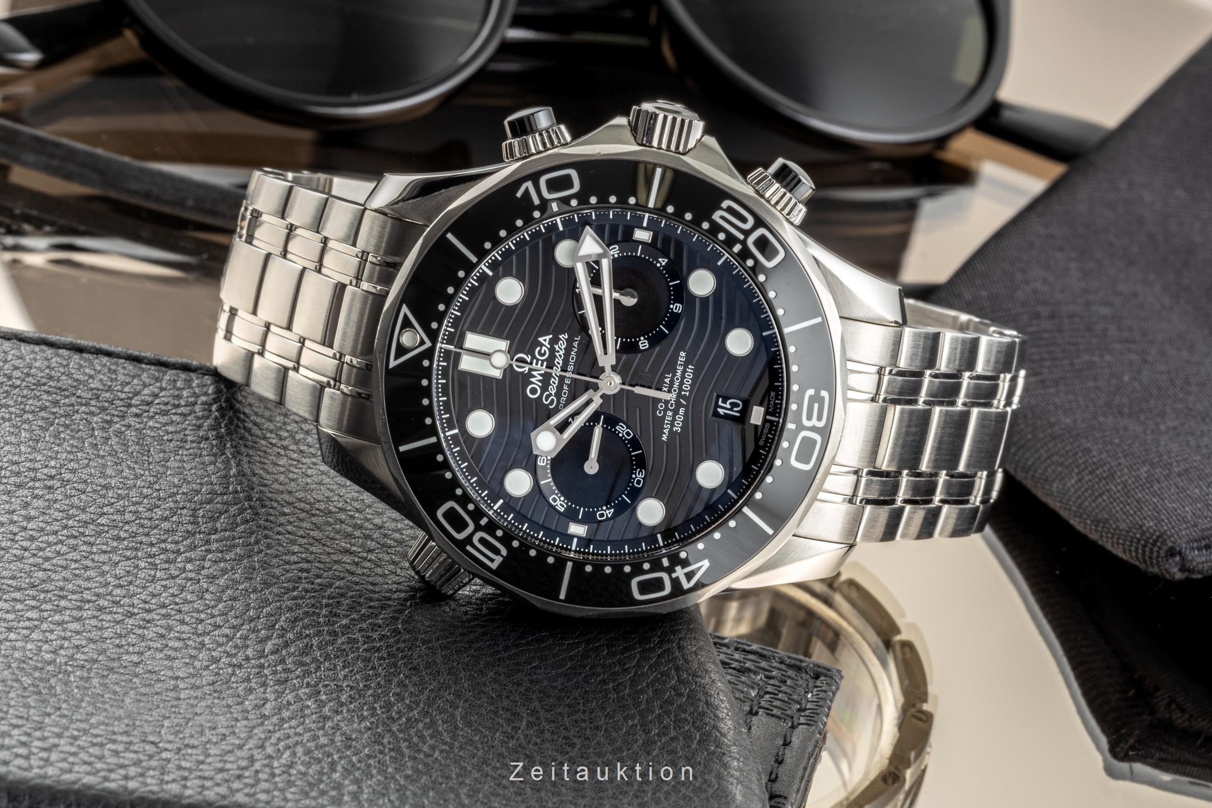 Omega Seamaster chronograph steel automatic men's watch 210.32.44.51.01.001 LP: 8700EUR  [2303086]