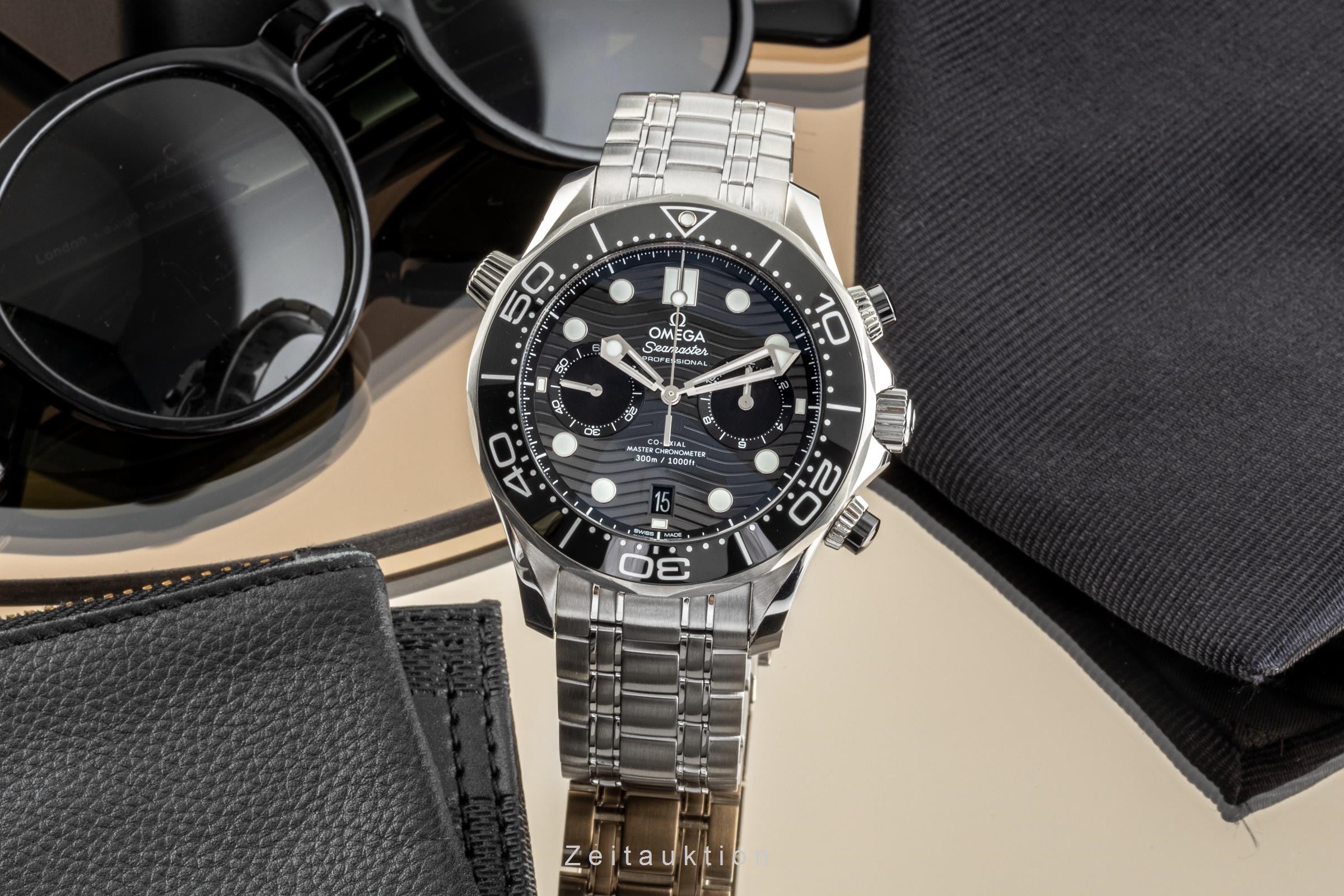 Omega Seamaster chronograph steel automatic men's watch 210.32.44.51.01.001 LP: 8700EUR  [2303086]