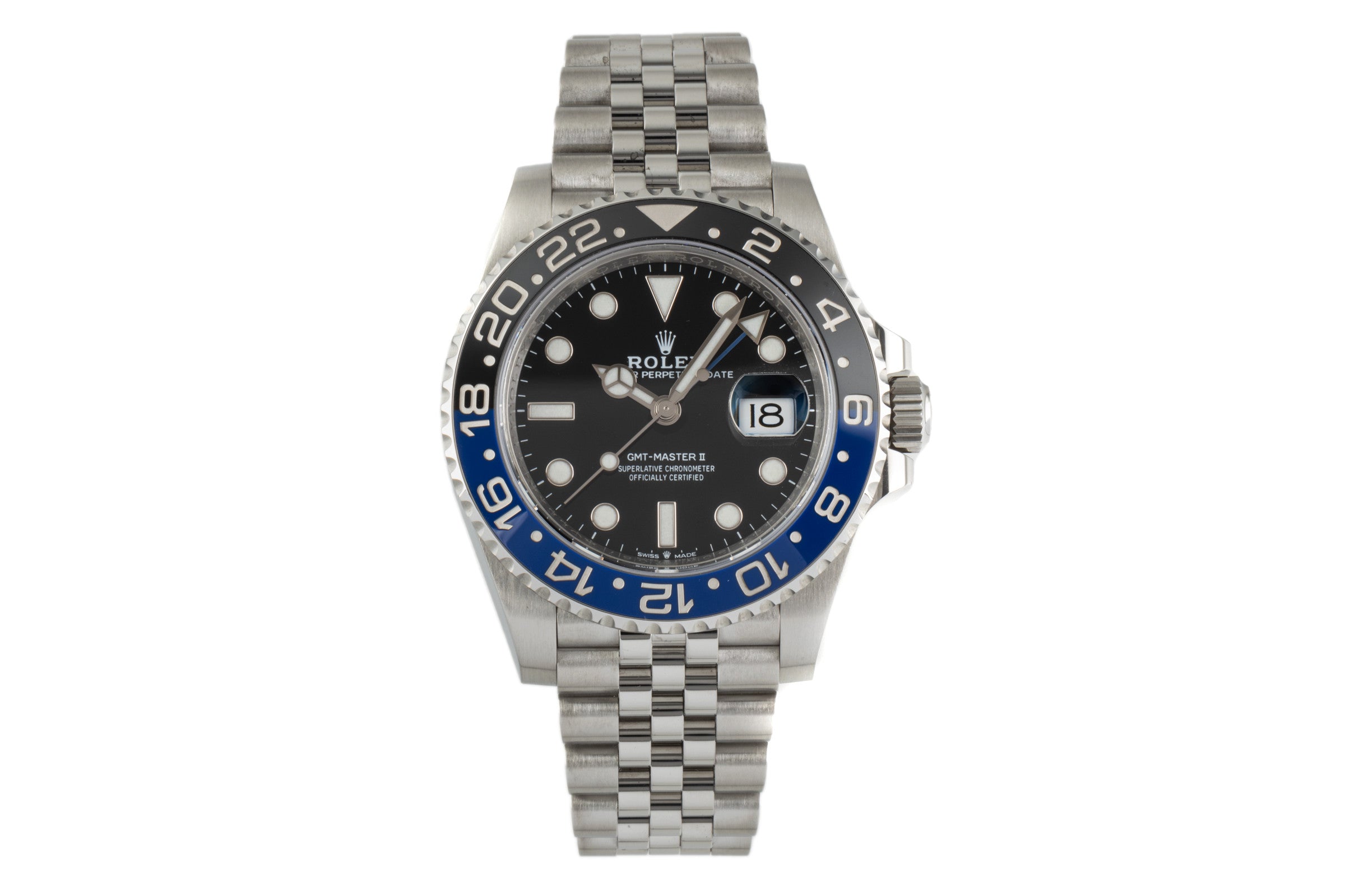 Rolex GMT-Master II "Batgirl" Stahl Automatik Herrenuhr Ref. 126710BLNR B&P  [2303153]