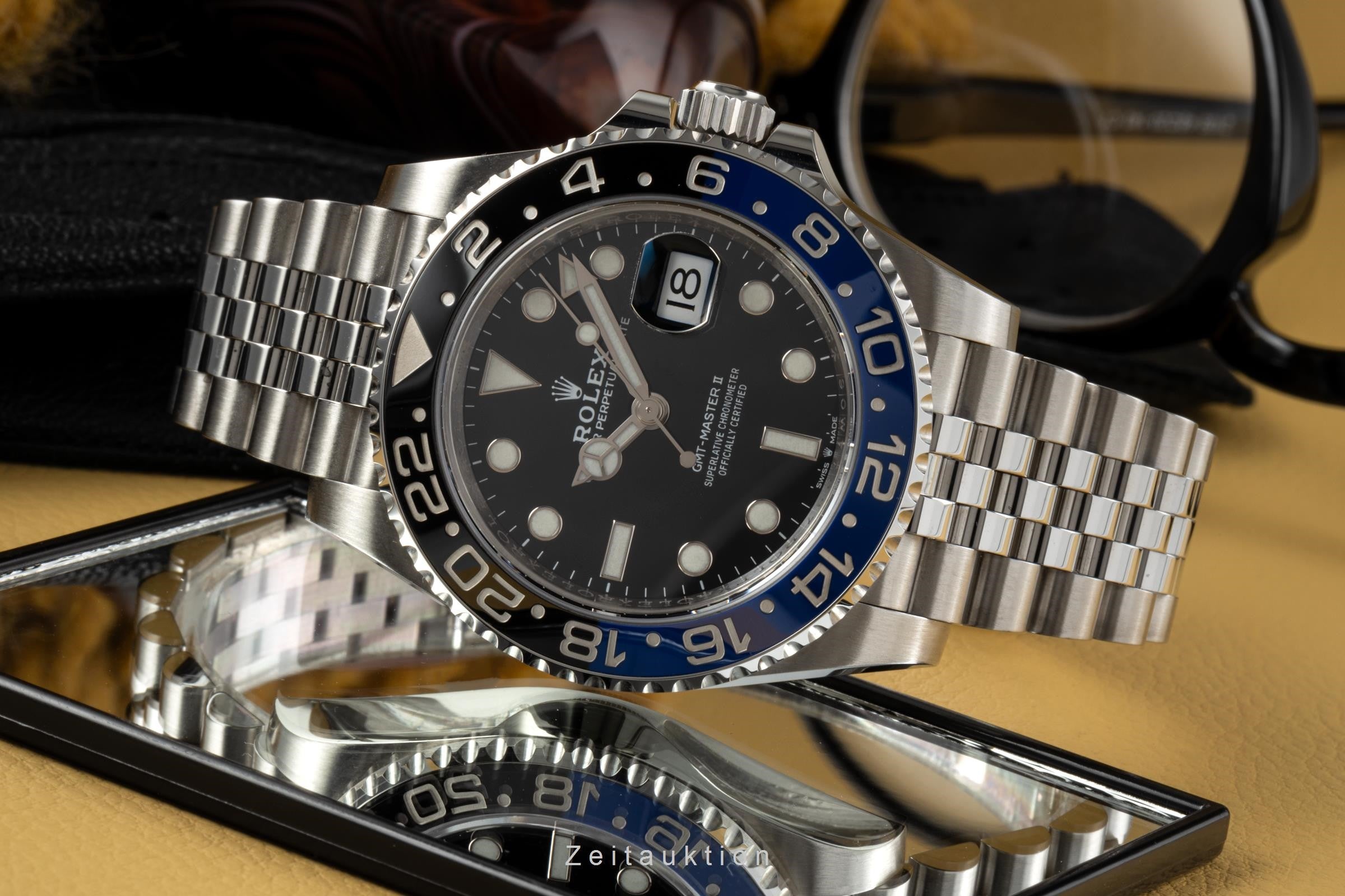 Rolex GMT-Master II "Batgirl" Stahl Automatik Herrenuhr Ref. 126710BLNR B&P  [2303153]