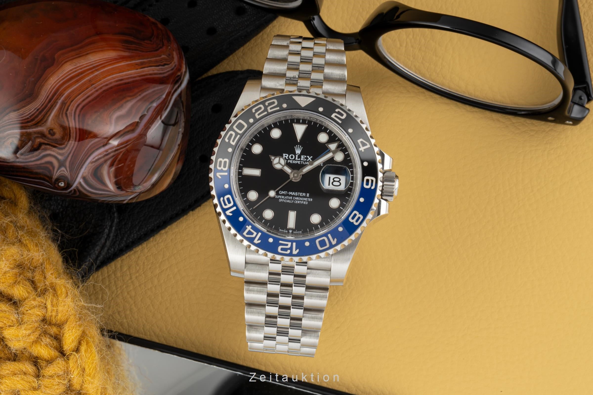 Rolex GMT-Master II "Batgirl" Stahl Automatik Herrenuhr Ref. 126710BLNR B&P  [2303153]