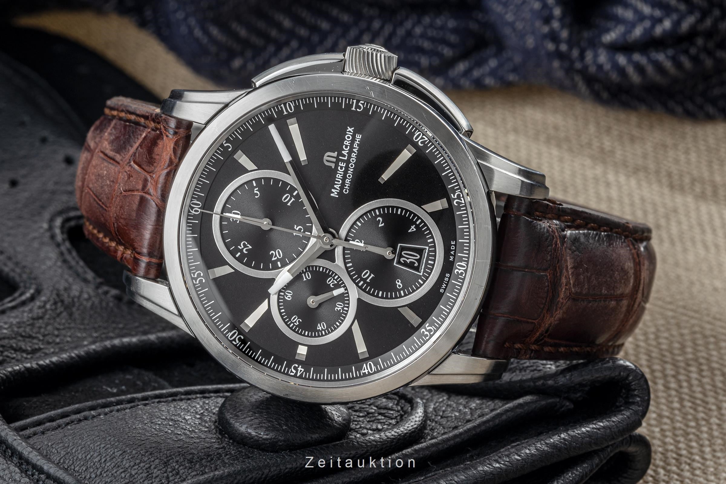 Maurice Lacroix Pontos chronograph steel automatic Ref. PT6178/88