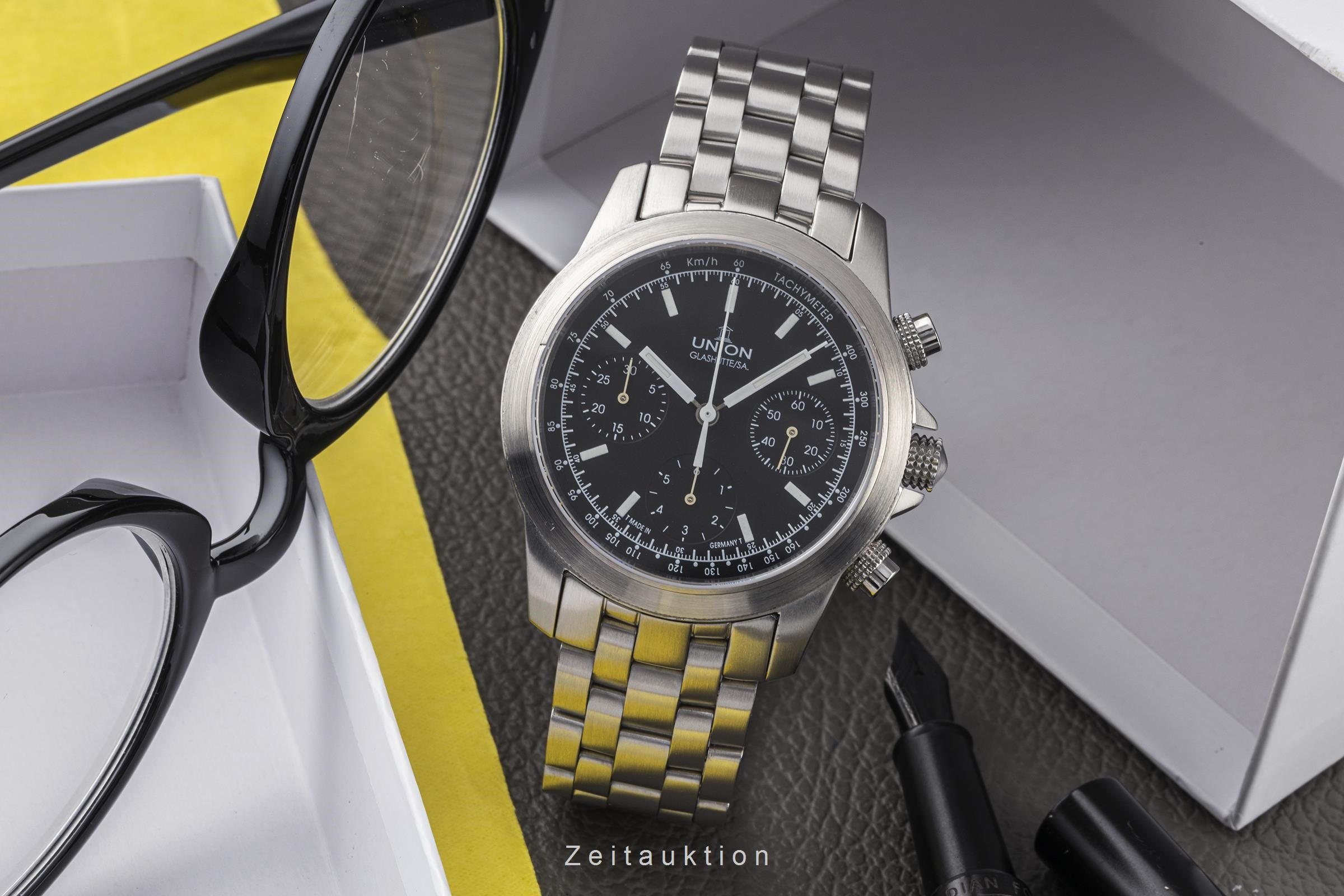 Union Glashütte Tradition Flieger chronograph steel automatic men's watch 2631074710  [2303223]