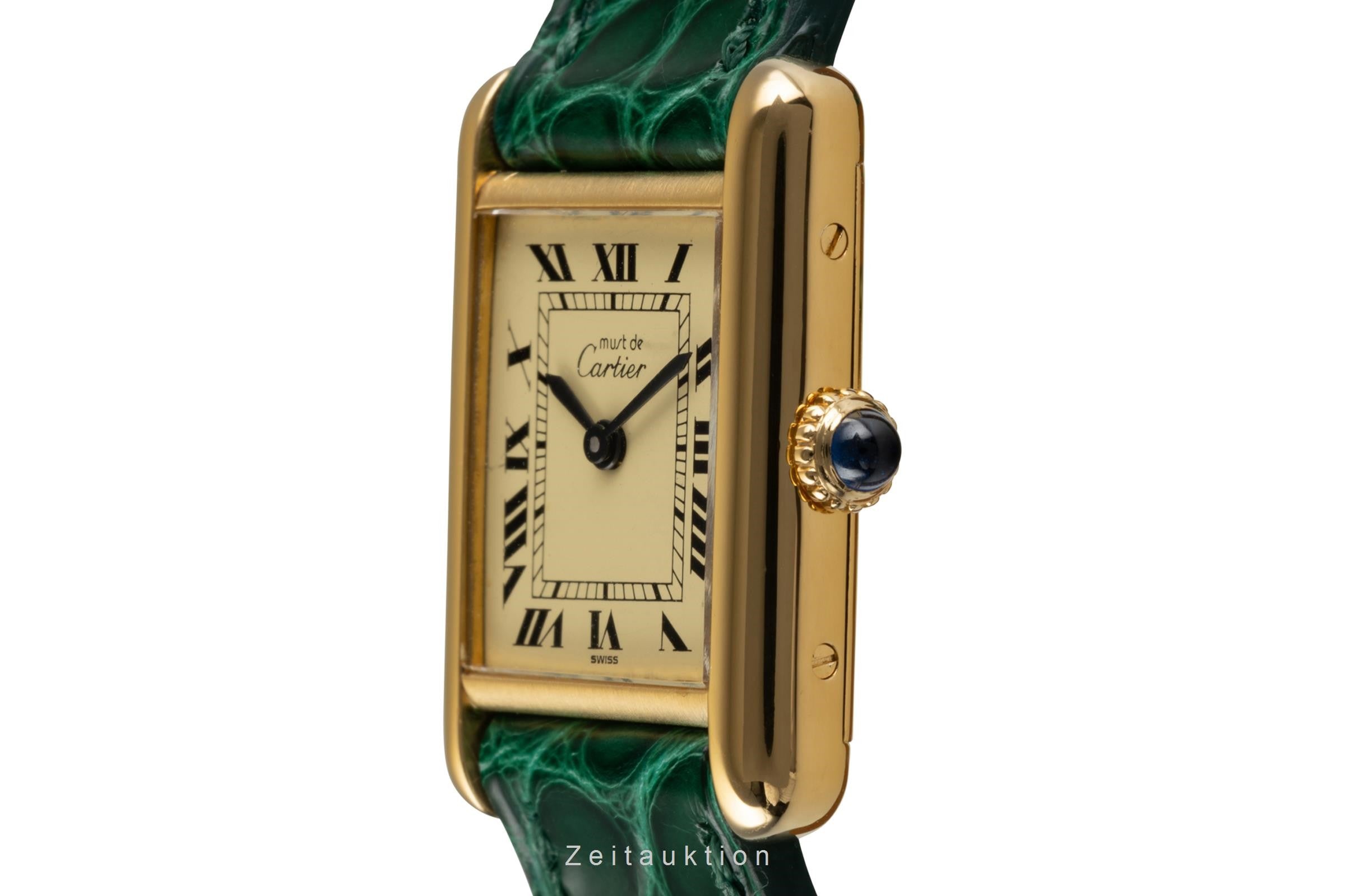 Cartier Tank Must De Cartier 925 Silber Lady Handaufzug Damenuhr Klassiker [2303273]