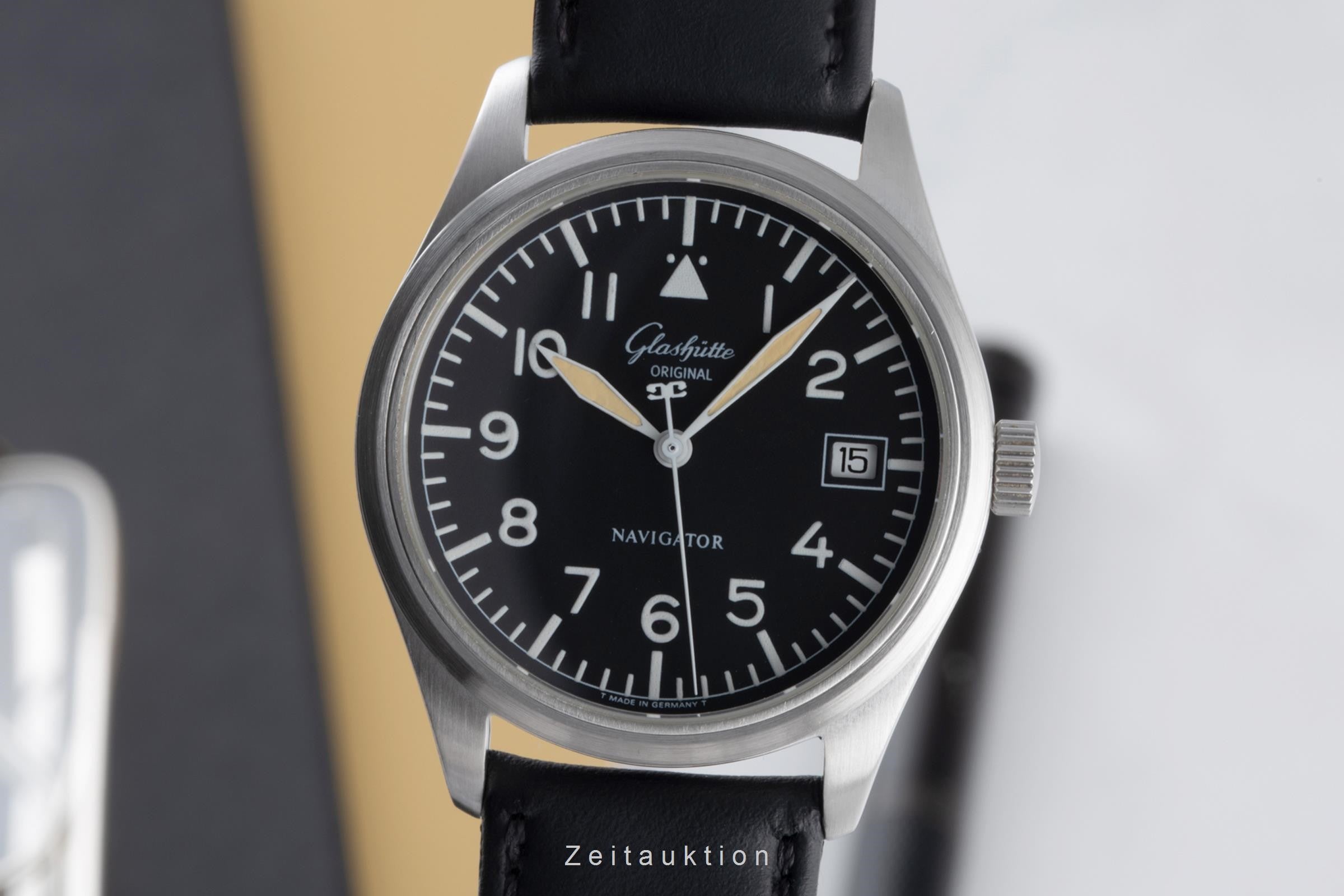 Glashütte Navigator acier automatique montre pour hommes 1103307074  [2303283]