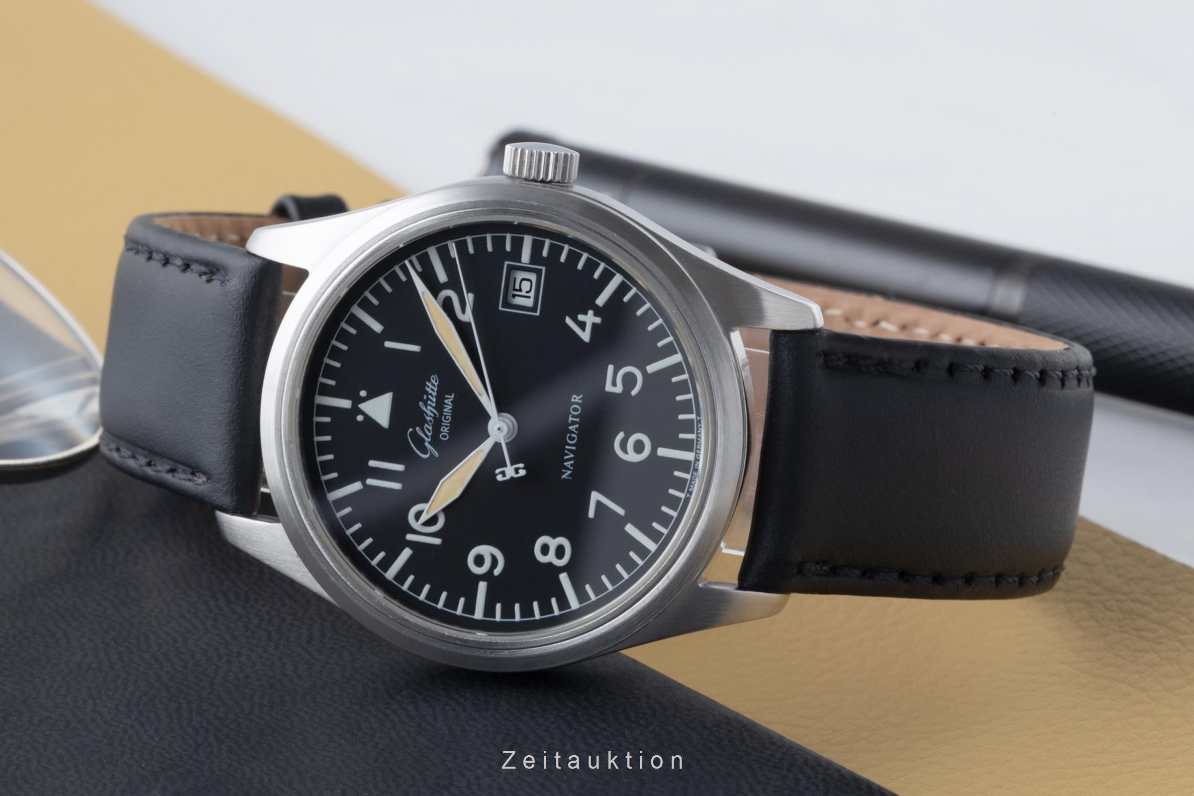 Glashütte Navigator acier automatique montre pour hommes 1103307074  [2303283]