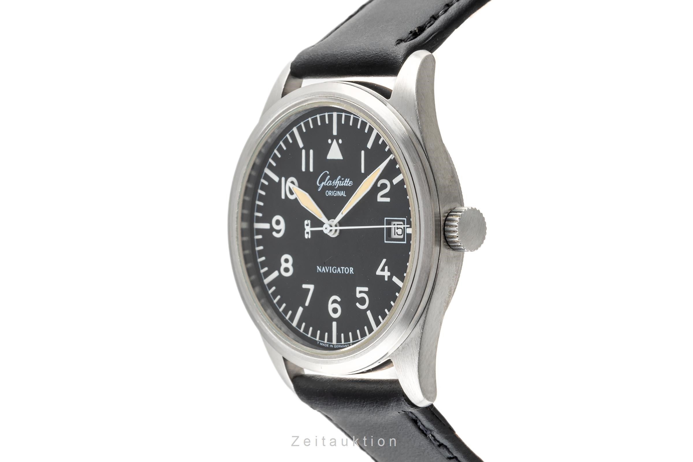 Glashütte Navigator steel automatic men's watch 1103307074  [2303283]