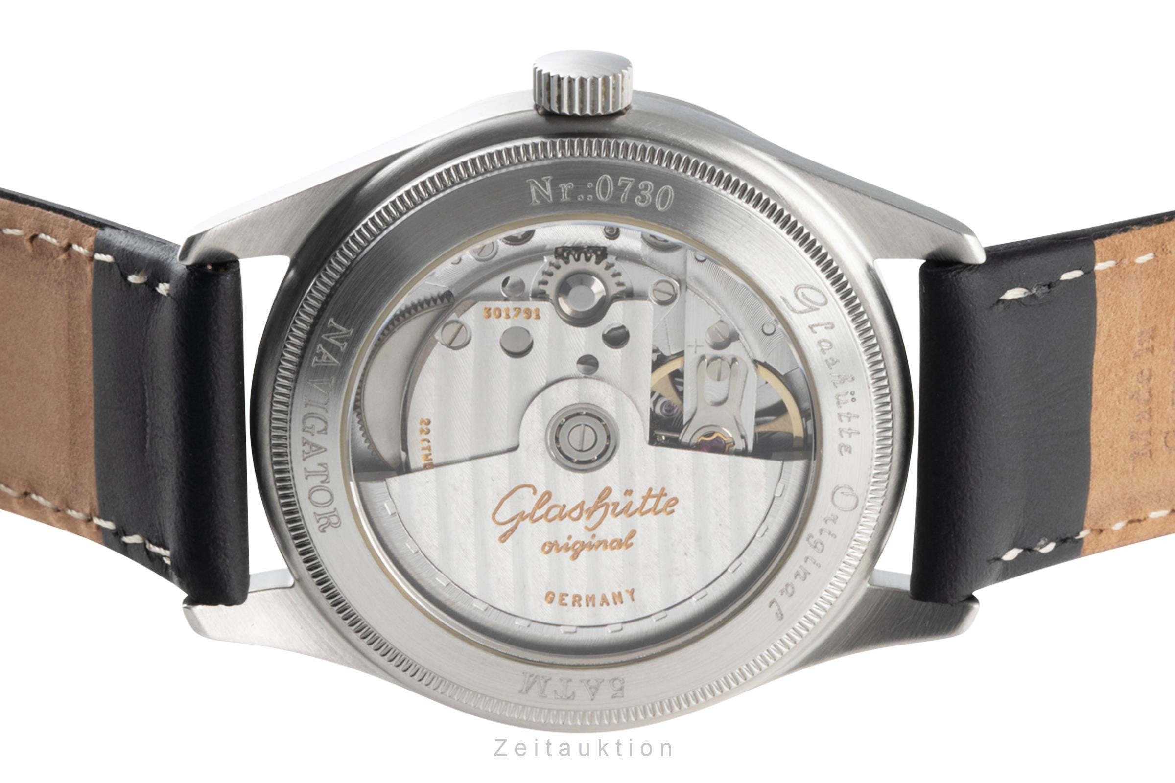 Glashütte Navigator steel automatic men's watch 1103307074  [2303283]