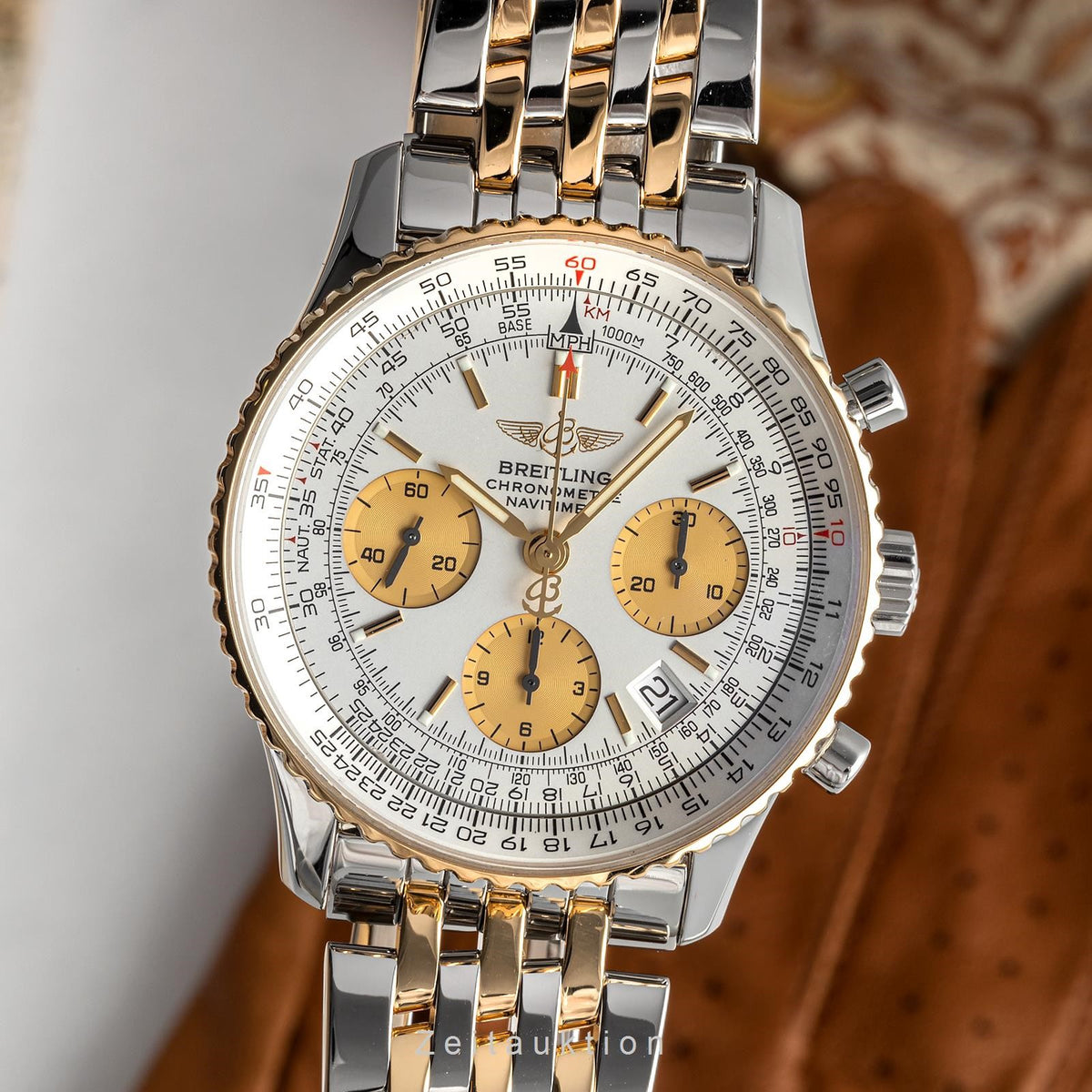 Breitling Navitimer chronograph steel gold automatic B23