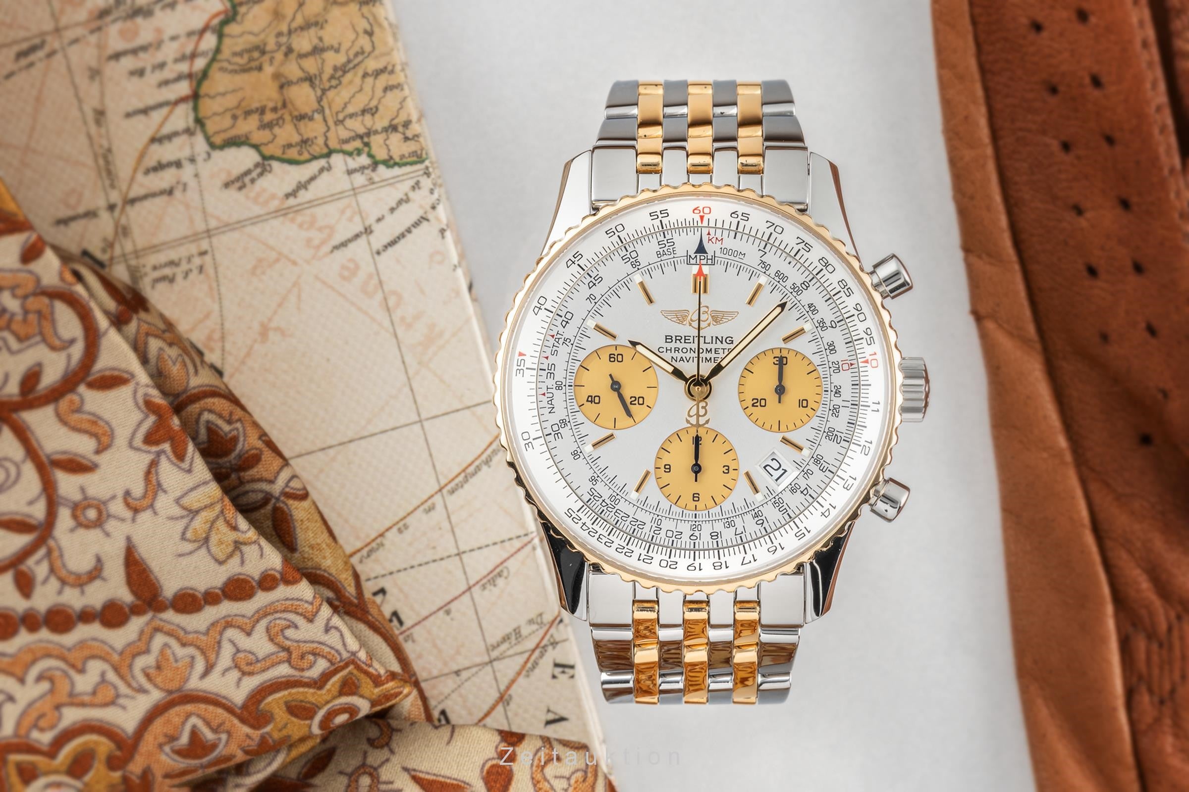 Breitling Navitimer chronograph steel / gold automatic men's watch D23322 LP: 7750EUR  [2303340]