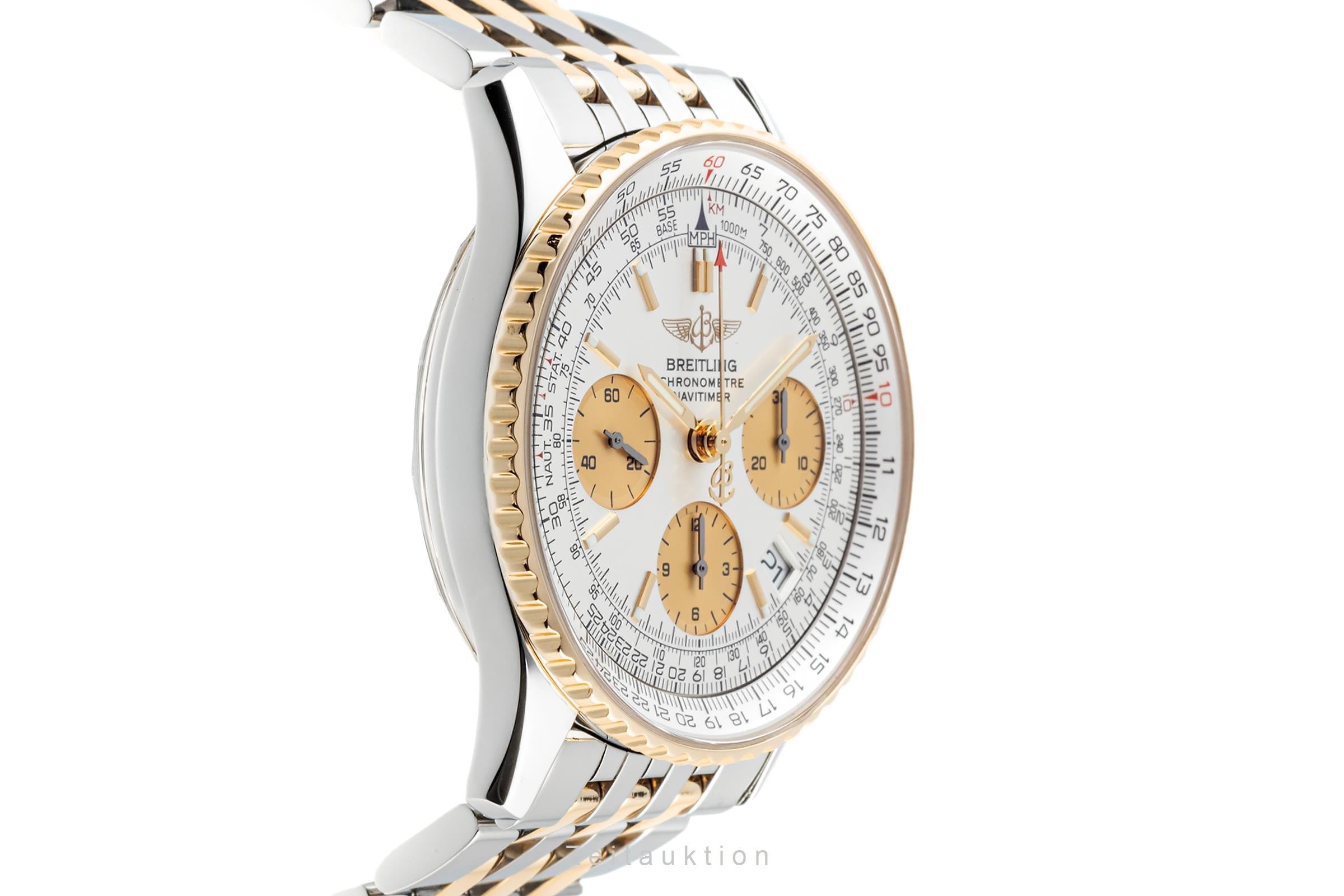 Breitling Navitimer chronograph steel / gold automatic men's watch D23322 LP: 7750EUR  [2303340]