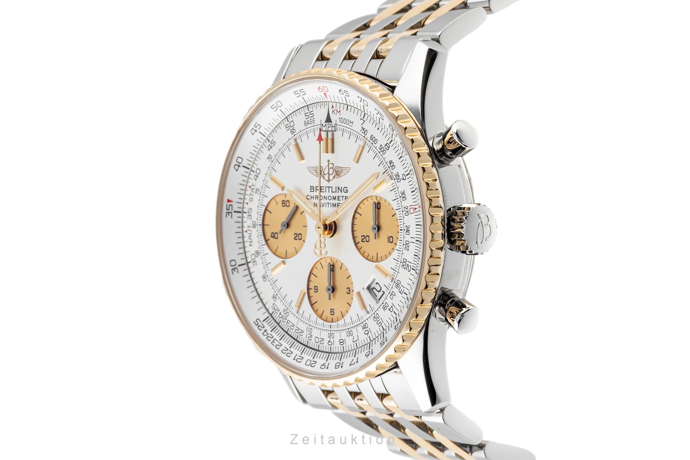Breitling Navitimer chronograph steel / gold automatic men's watch D23322 LP: 7750EUR  [2303340]