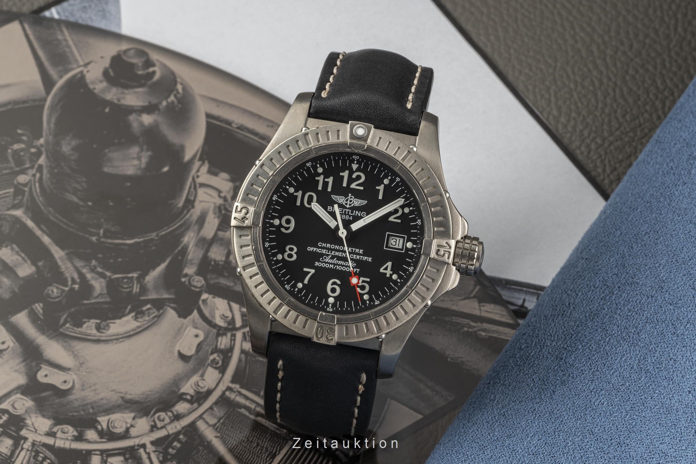 Breitling Avenger Seawolf titanio automático reloj para caballeros E17370 LP: 4950EUR  [2303459]