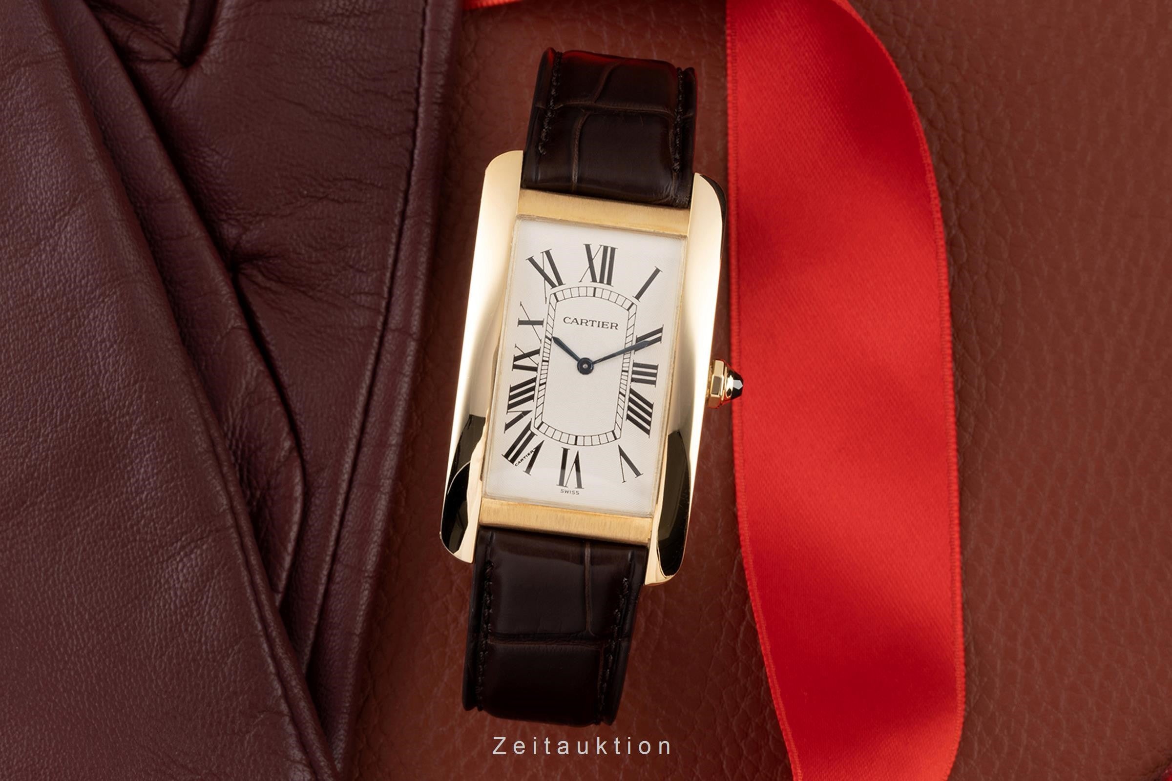 Cartier Tank Américaine oro 18 ct carica manuale orologio da uomo 1735 1  [2303533]