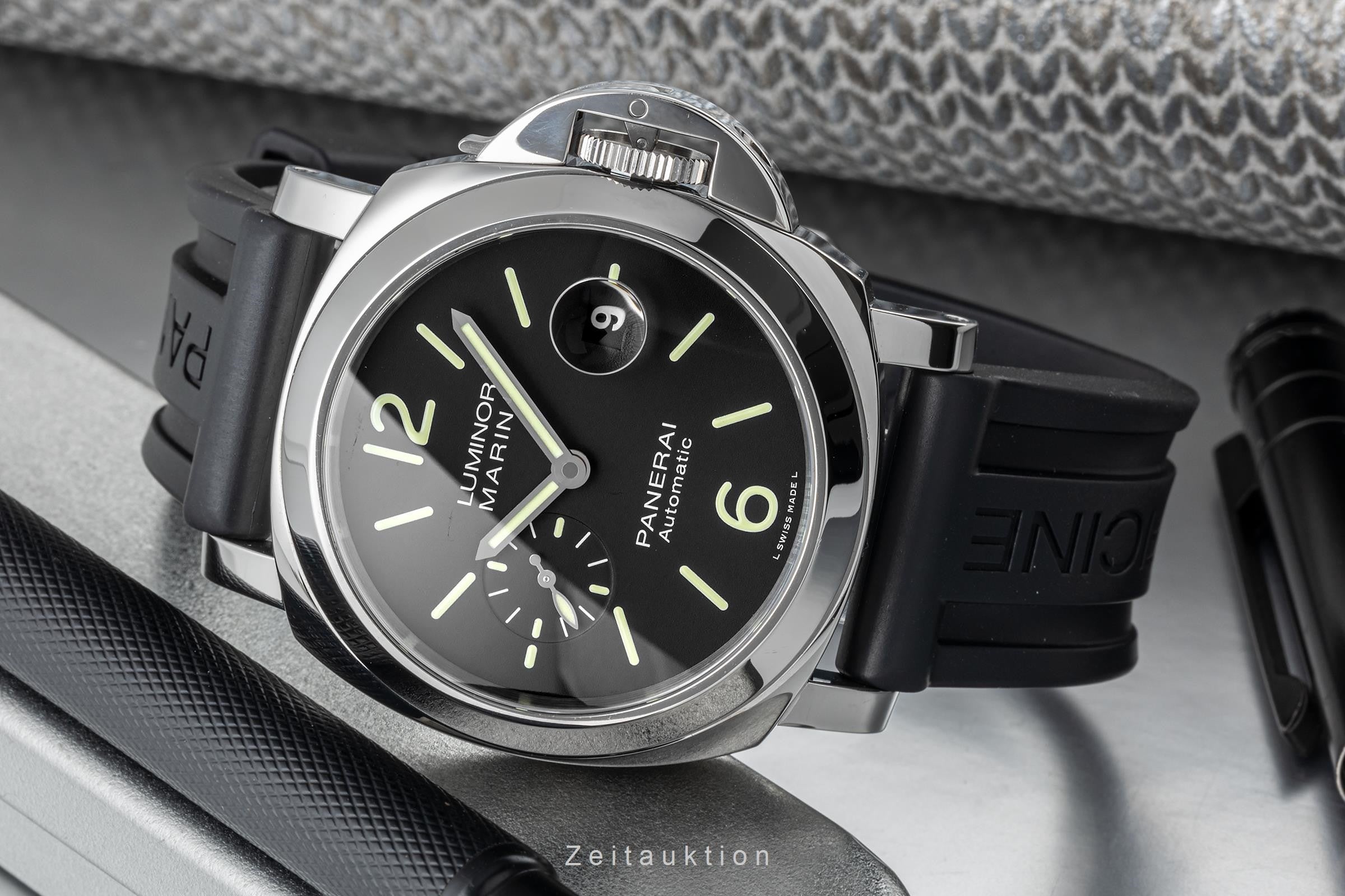 Panerai Luminor Marina acero automático reloj para caballeros PAM01104 LP: 7400EUR  [2303590]