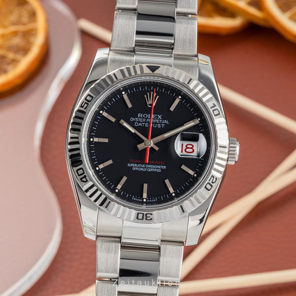 Rolex Datejust 36 Turn-O-Graph Stahl / Weissgold Automatik Herrenuhr Ref 116264  [2303613]