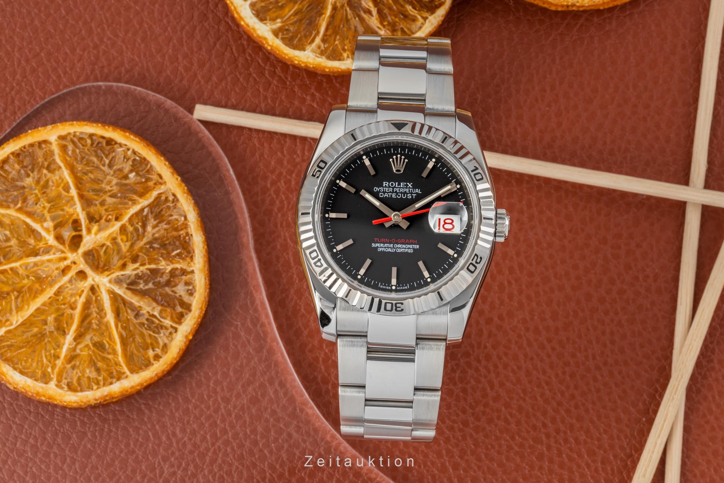 Rolex Datejust Turn-O-Graph steel / white gold automatic Kal. 3135