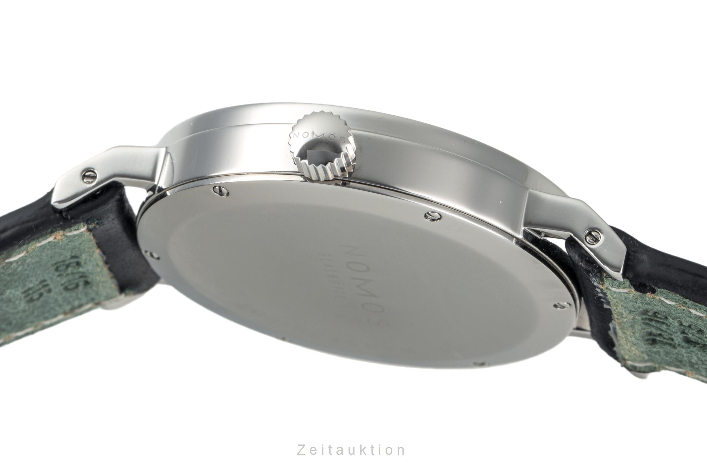 Nomos Glashütte Tangente Sport Stahl Handaufzug Herrenuhr Ref. 501 B&P 2001 [2303645]