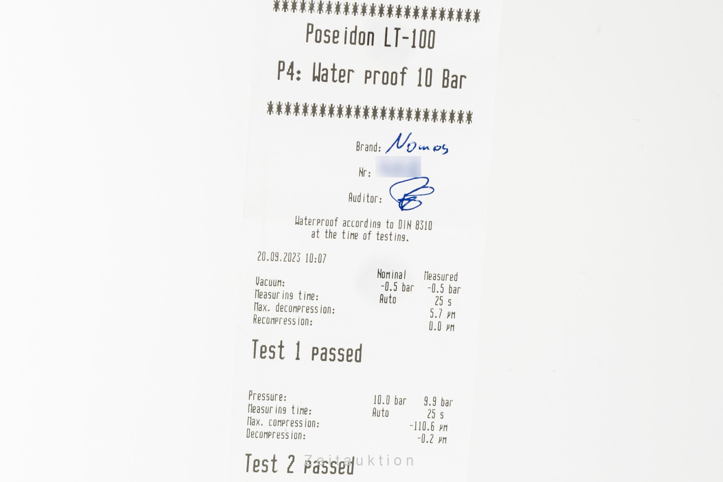 Nomos Glashütte Tangente Sport Stahl Handaufzug Herrenuhr Ref. 501 B&P 2001 [2303645]