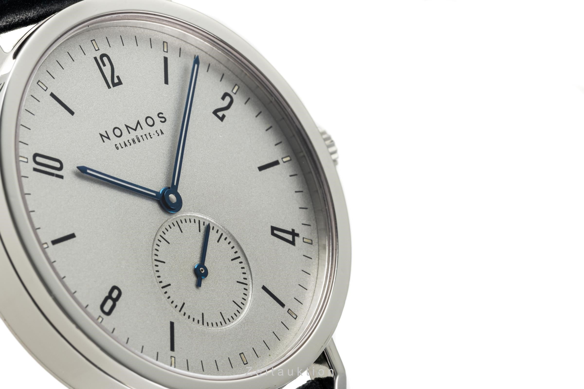 Nomos Glashütte Tangente Sport Stahl Handaufzug Herrenuhr Ref. 501 B&P 2001 [2303645]