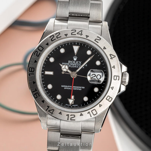 Rolex Explorer II Black Dial Edelstahl Automatik Herrenuhr Ref. 16570 P-Serie [2303709]