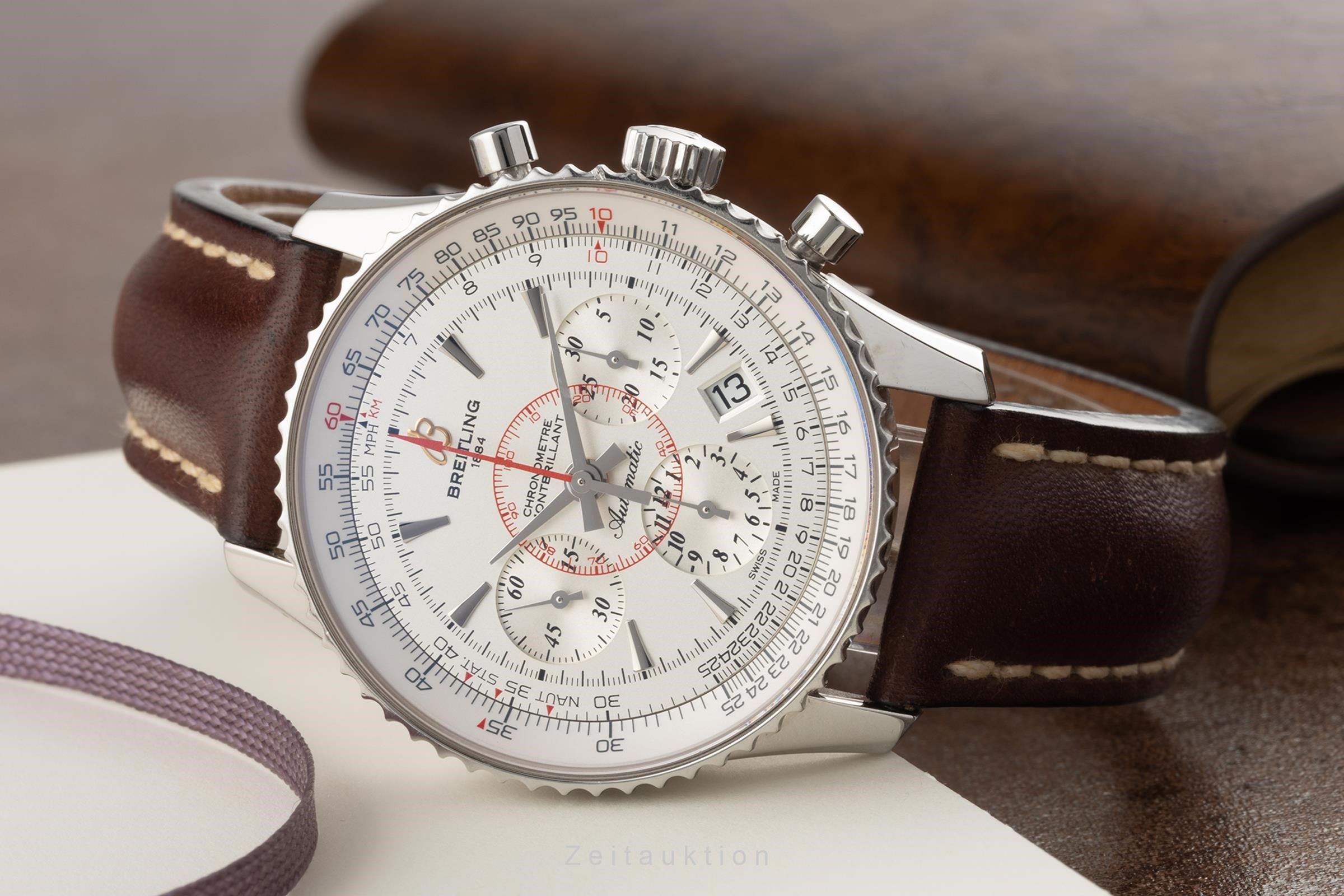 Breitling Montbrillant cronografo acciaio automatismo orologio da uomo AB0130  [2303722]