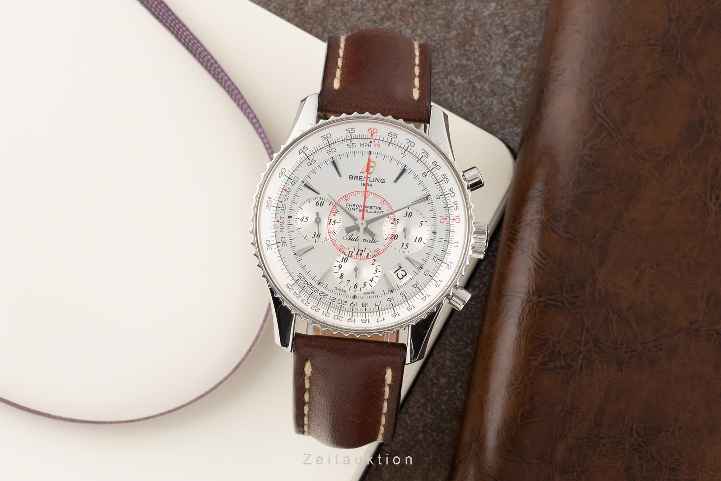 Breitling Montbrillant cronografo acciaio automatismo orologio da uomo AB0130  [2303722]