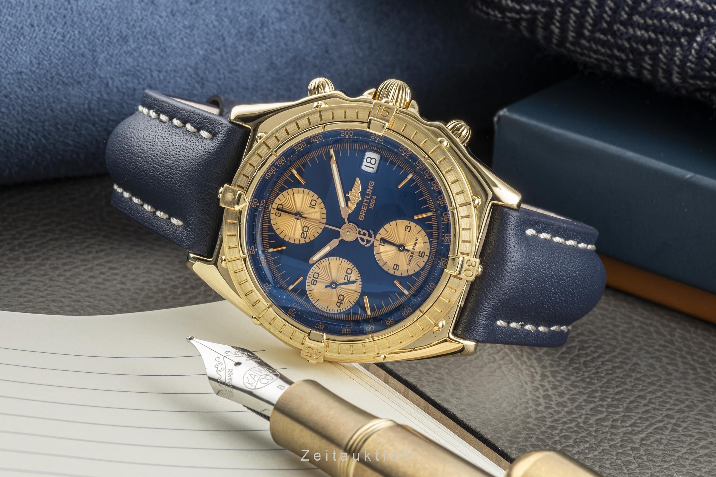 Breitling Chronomat chronograph 18 ct gold automatic men's watch K13047  [2303733]